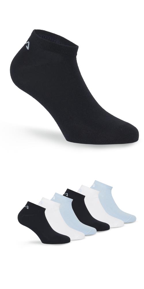 Socken Fila "Unisex Invisible Plain Socks", Gr. 43-46, Blau (Sky), Baumwolle, Elasthan, Polyester, Elastisch, Socken Socken, Mit Eingestricktem Logo