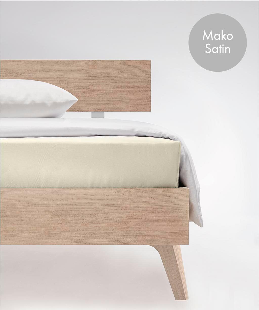 Spannbettlaken FLEURESSE "Colours in Gr. 90x200, 140x200 oder 180x200 cm", beige (creme), B:180cm L:200cm, Mako-Satin, Obermaterial: 100% Baumwolle, Bettlaken, Spannbettlaken, Mako Satin, für Matratzen bis 23 cm Höhe, Bettlaken, Spannbetttuch