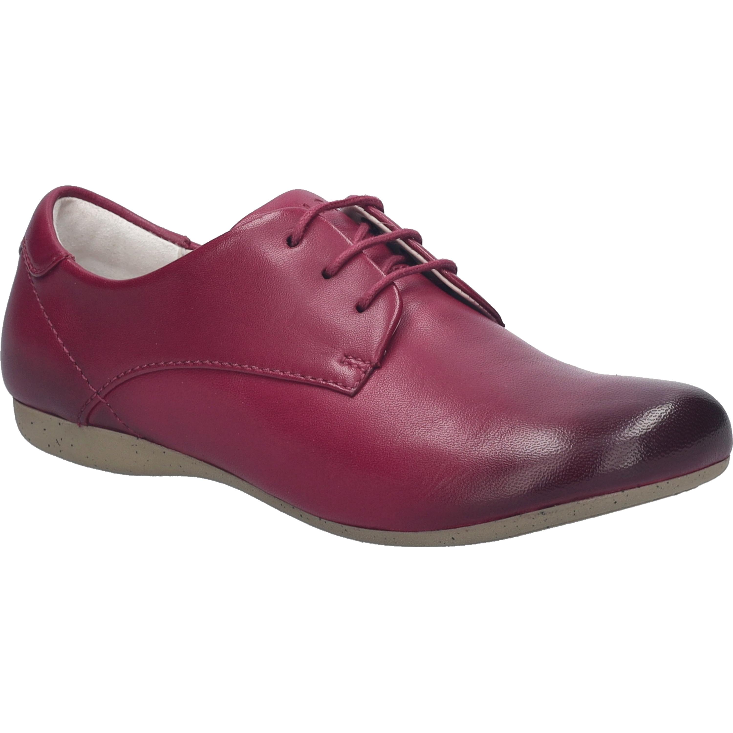 SchnüRschuh Josef Seibel "Fiona 84, Berry", Damen, Gr. 38, Rot (Berry), Obermaterial: 100% Rindsleder Leather Cow., Schuhe SchnüRschuh
