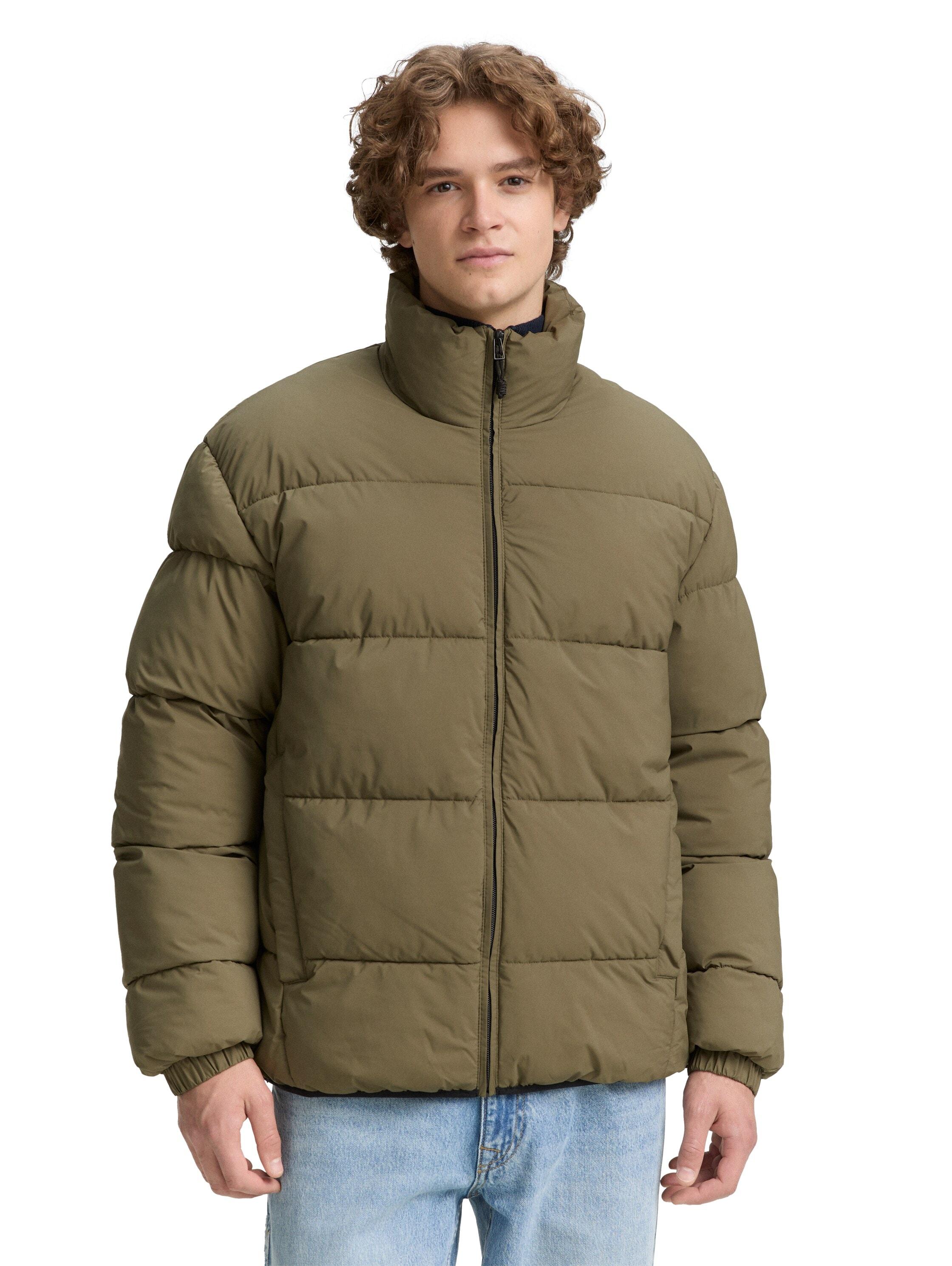 Steppjacke Tom Tailor Denim, Herren, Gr. Xl, GrüN (Jungle Soil GrüN), Web, Obermaterial: 100% Polyester. Futter: 100% Polyester, Strukturmuster, Unifarben, Regular Fit Taillenbedeckt, Elastischer Bund, Jacken Steppjacke, Mit Taschen