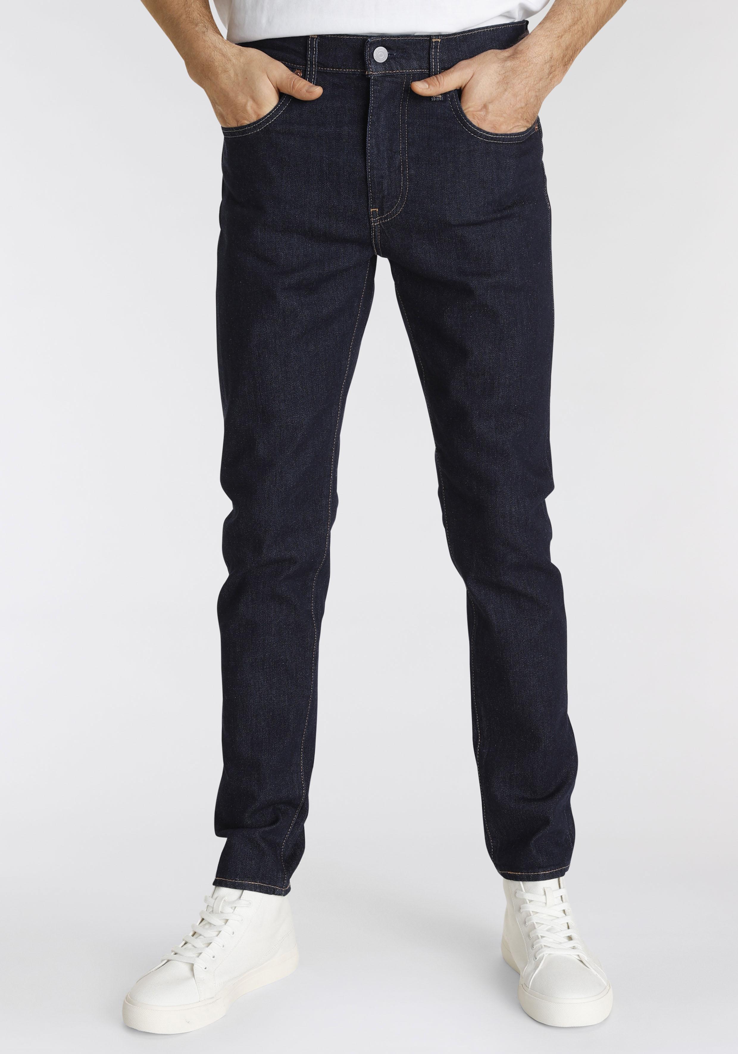 Tapered-Fit-Jeans Levi's "512 Slim Taper Fit", Herren, Gr. 34, LäNge 32, Blau (Schwarz Indigo), Denim/Jeans, Obermaterial: 98% Baumwolle, 2% Elasthan, Unifarben, Schmal Lang, Jeans, Mit Markenlabel