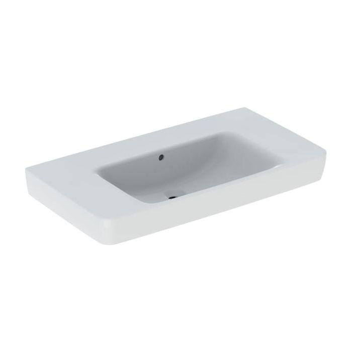 Geberit Renova Plan Waschtisch 501704001 90X48Cm, Ohne Hahnloch, Mit ÜBerlauf, AblagefläChe, Weiß