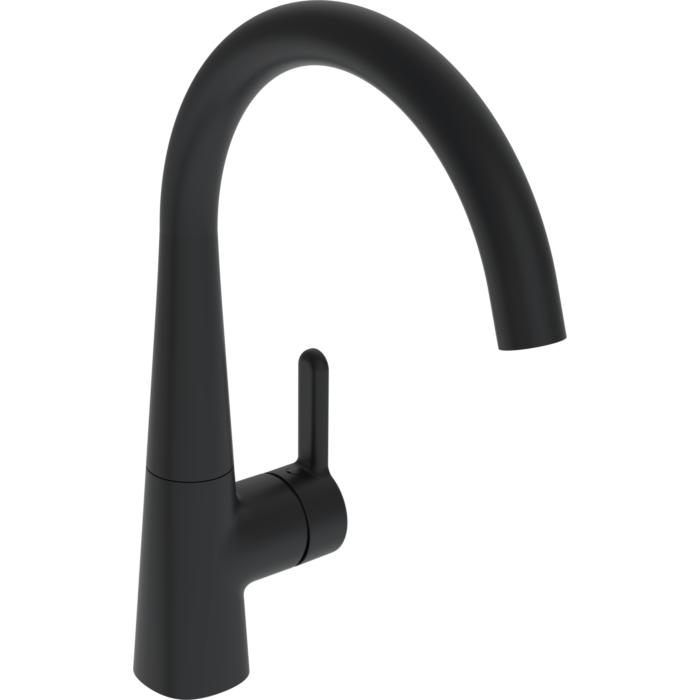Hansa Hansadesigno Style KüChenarmatur 5101228333 Hebel Seitlich, Schwenkbar, Ausladung 219Mm, Matt-Schwarz