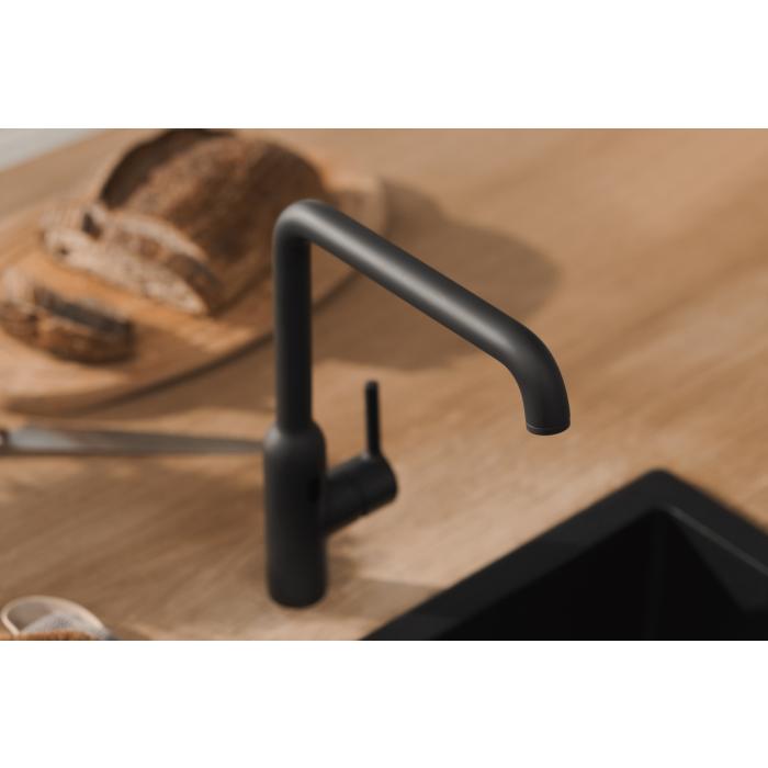 Hansa Hansavantis Style KüChenarmatur 5422110733 Seitenbedient, Niederdruck, Ausladung 255Mm, Mattschwarz