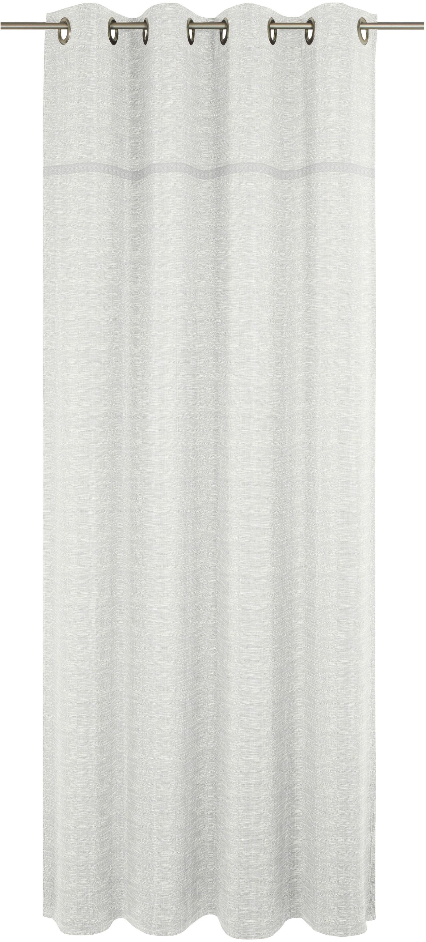 Vorhang WIRTH "Wiessee", weiß, B:150cm H:265cm, Baumwolle, Leinen, Modal, Gardinen, Vorhang, nach Maß