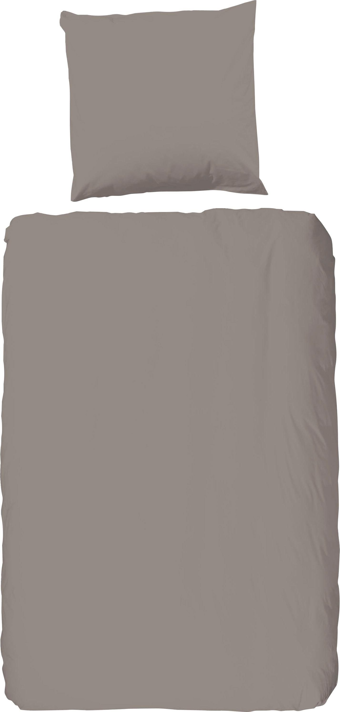 BettwäSche Hip "Hip Uni", Orange (Tonfarben, Taupe), B/L: 135Cm X 200Cm, 1 Stk., 1 Stk., Satin, B/L: 80Cm X 80Cm, 2 Stk., Satin, Obermaterial: 100% Baumwolle, BettwäSche, BettwäSche, 100% Baumwolle, Mako-Satin, 135X200, Unifarben Weiß, ReißVerschluss