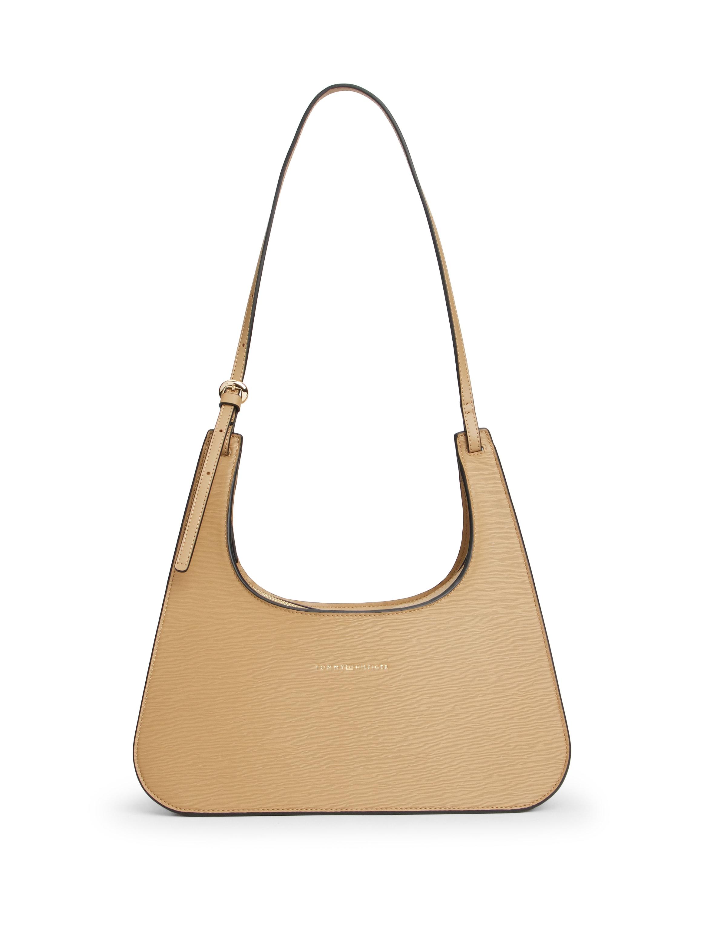 Schultertasche Tommy Hilfiger "Th Modern Shoulder Bag", Damen, Gr. B/H/T: 33Cm X 30Cm X 14Cm, Khaki, Lederimitat, Taschen Schultertasche, UmhäNgetasche, Handtasche, Tragetasche Mit LogopräGung