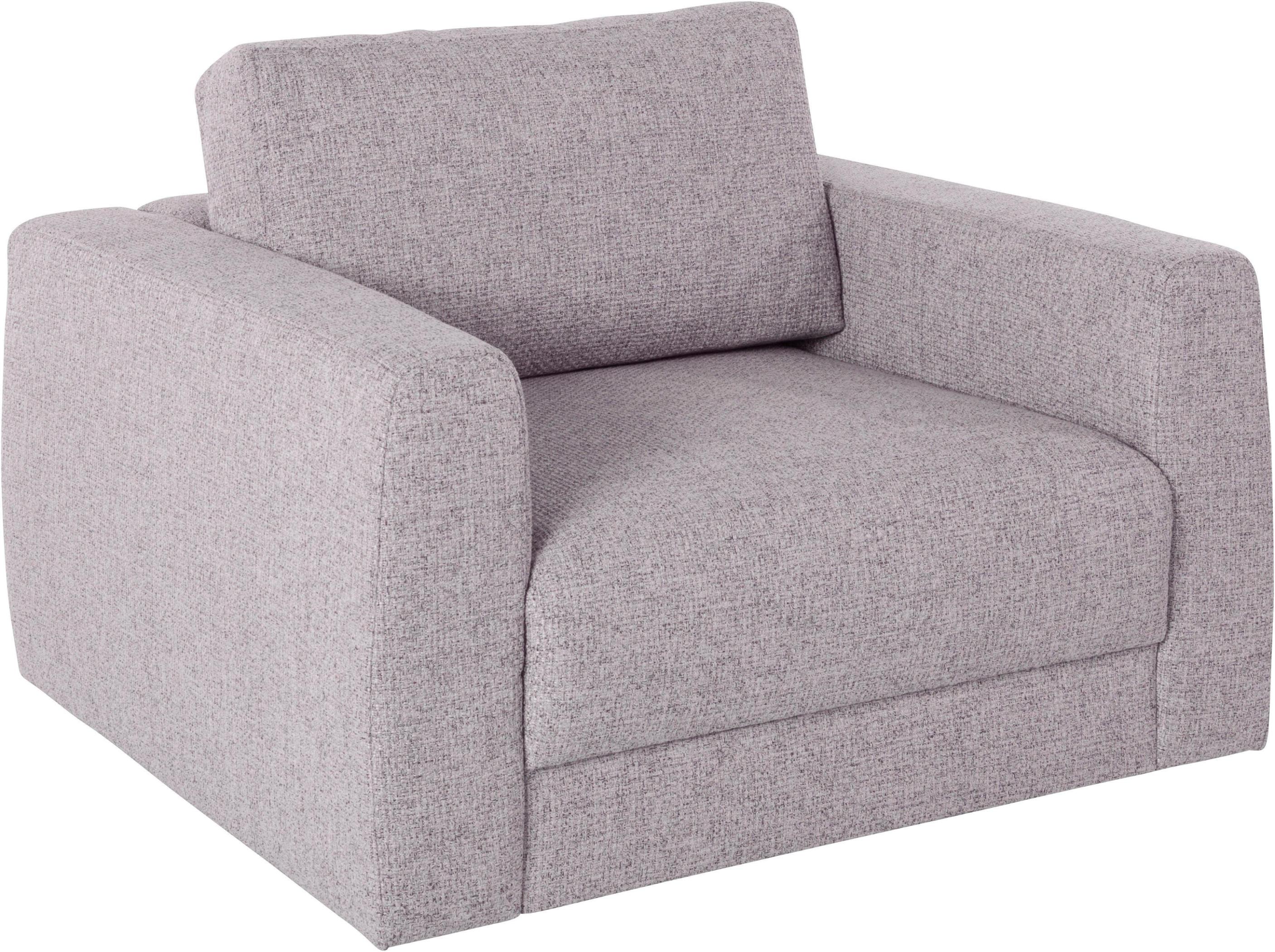 Sessel OTTO HOME "Hobro Loungesessel", grau (hellgrau), B:109cm H:60cm T:102cm, Luxus-Microfaser Lederoptik (100% Polyester);Struktur grob (100% Polyester);Samtoptik (100% Polyester), Sessel, Sessel, in 3 Bezugsqualitäten in vielen Farben, Design by Morten Georgsen