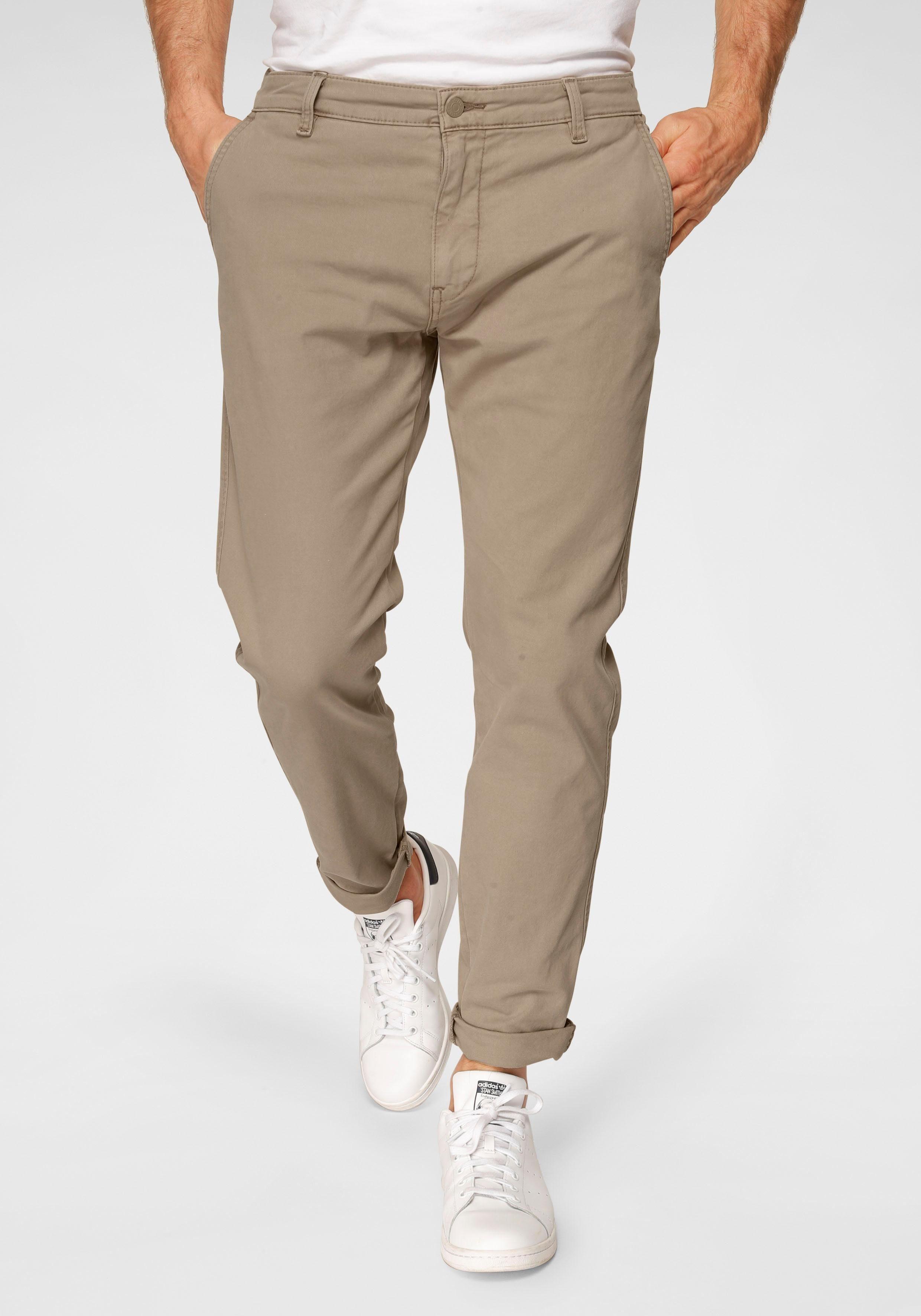 Chinohose Levi's "Chino Taper", Herren, Gr. 30, LäNge 32, Beige, Web, Obermaterial: 98% Baumwolle, 2% Elasthan, Unifarben, Gerade, Unten Schmal KnöChellang, Hosen Chinohose, Mit Optimalem Stretchanteil