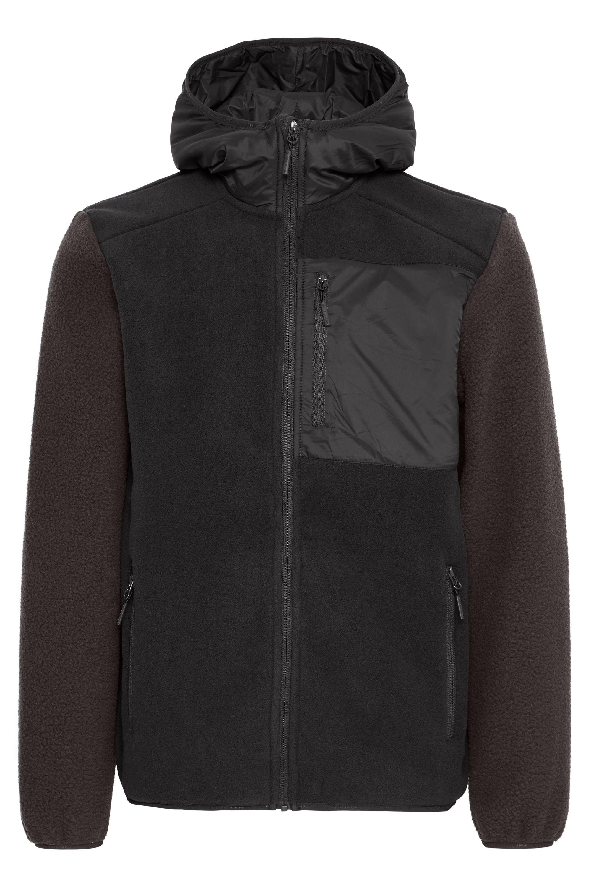 Fleecejacke NORTH BEND "Fleecejacke NBMatej M", Herren, Gr. XXXL, schwarz, Obermaterial: 100% Polyester PES., unifarben, regular fit normal, ohne Ausschnitt, Jacken Fleecejacke