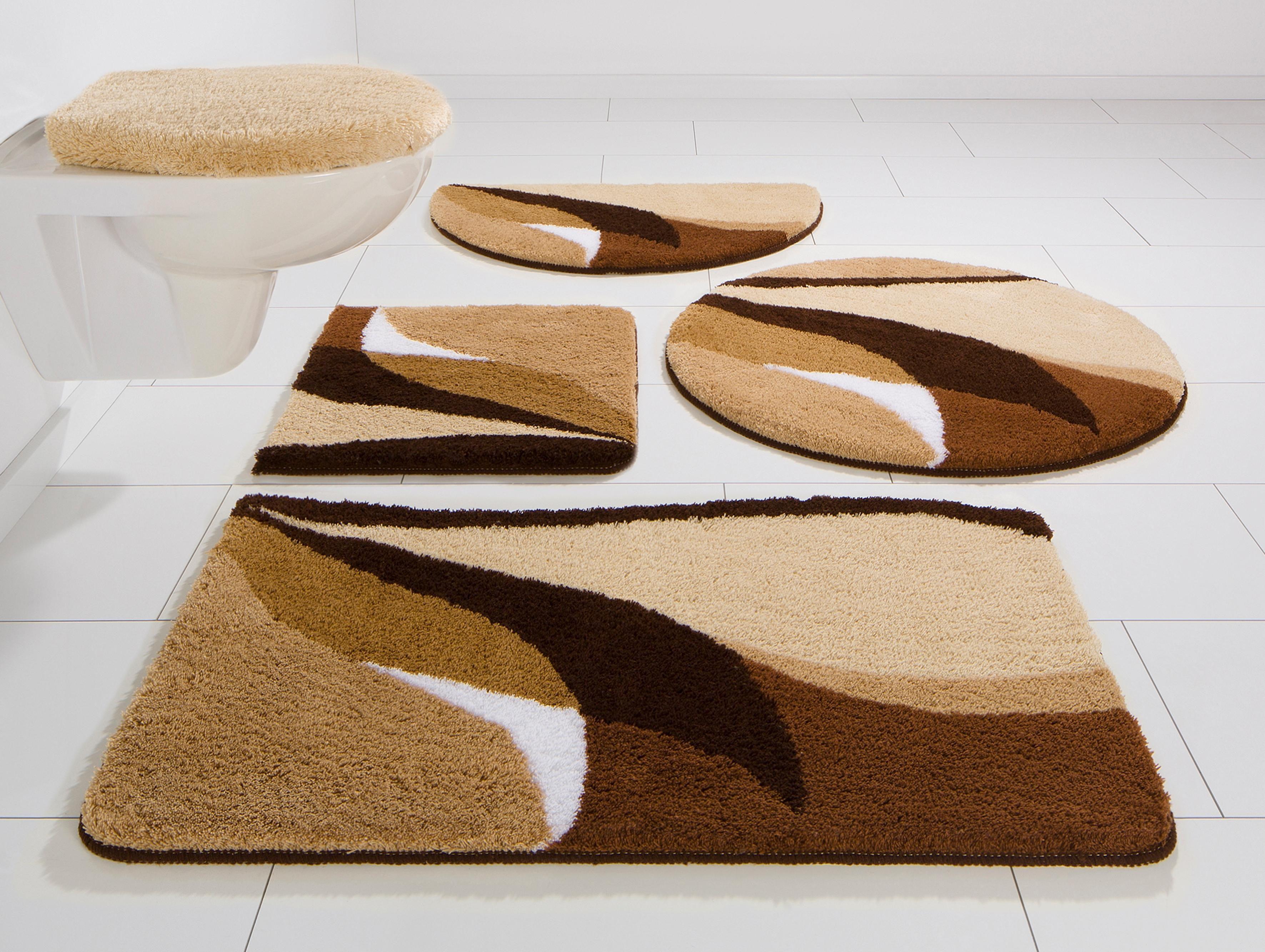 Badematte OTTO HOME "Magnus, Badvorleger, Badezimmer Teppich" Gr. 2, braun, H:20mm, Polyacryl, Badematten, Badematte, mehrfarbig, Badteppich, Badematten auch als 2 teiliges Set & rund, Topseller