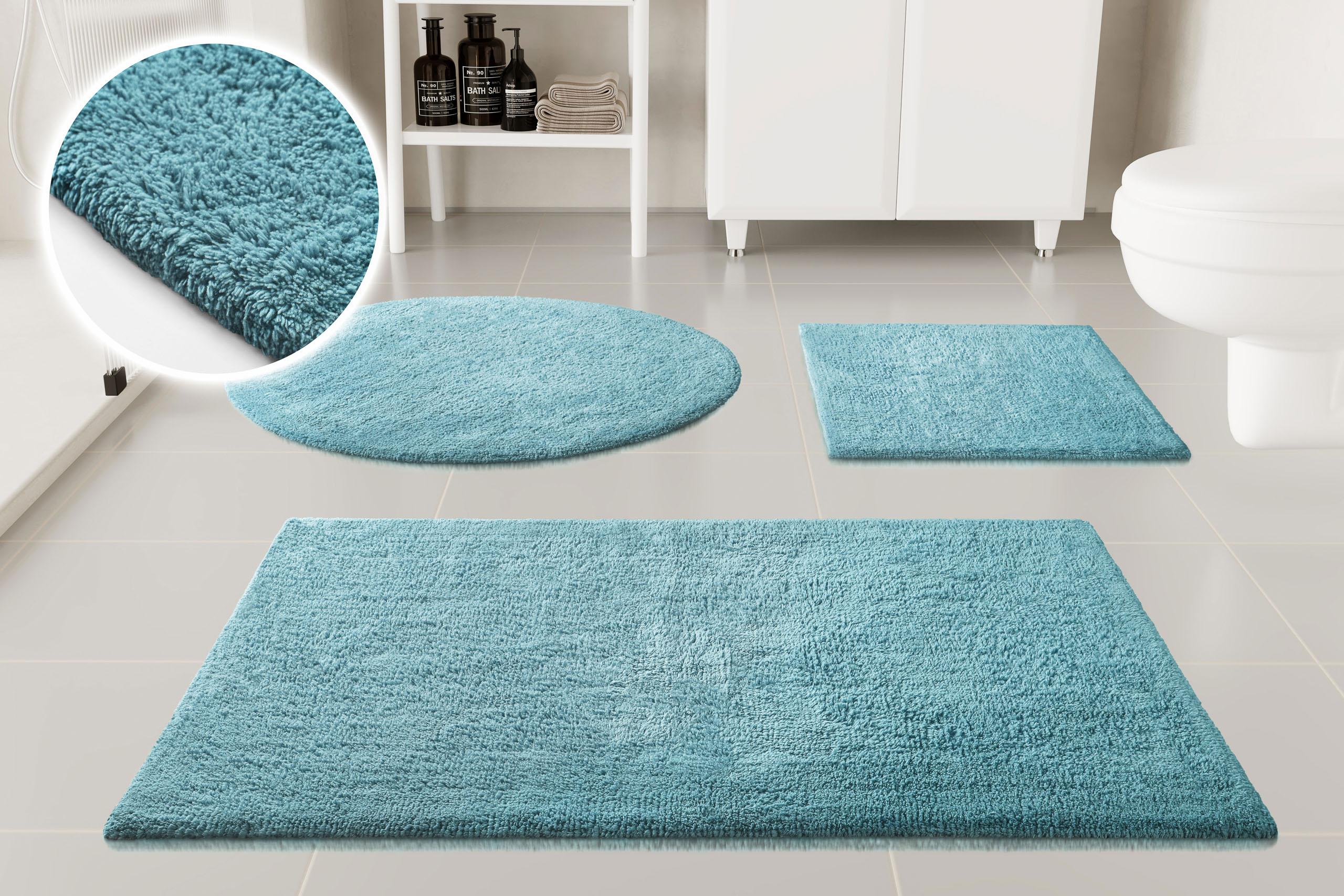 Badematte OTTO HOME "Selenne", rauch blau, H:20mm, Baumwolle, Badematten, Badematte, Badteppich, getuftet, modern, Uni, antirutsch, flauschig, Baumwolle