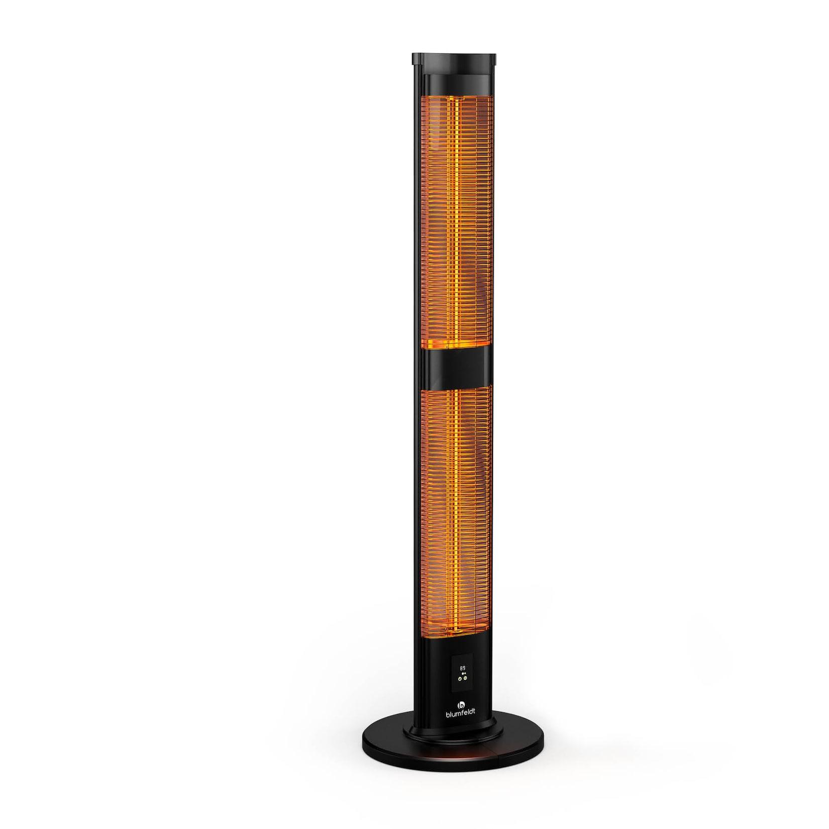 Blumfeldt BlazeTower Standheizer 3000 W Außenbereich 3 Stufen IP45 Fernbedienung Timer