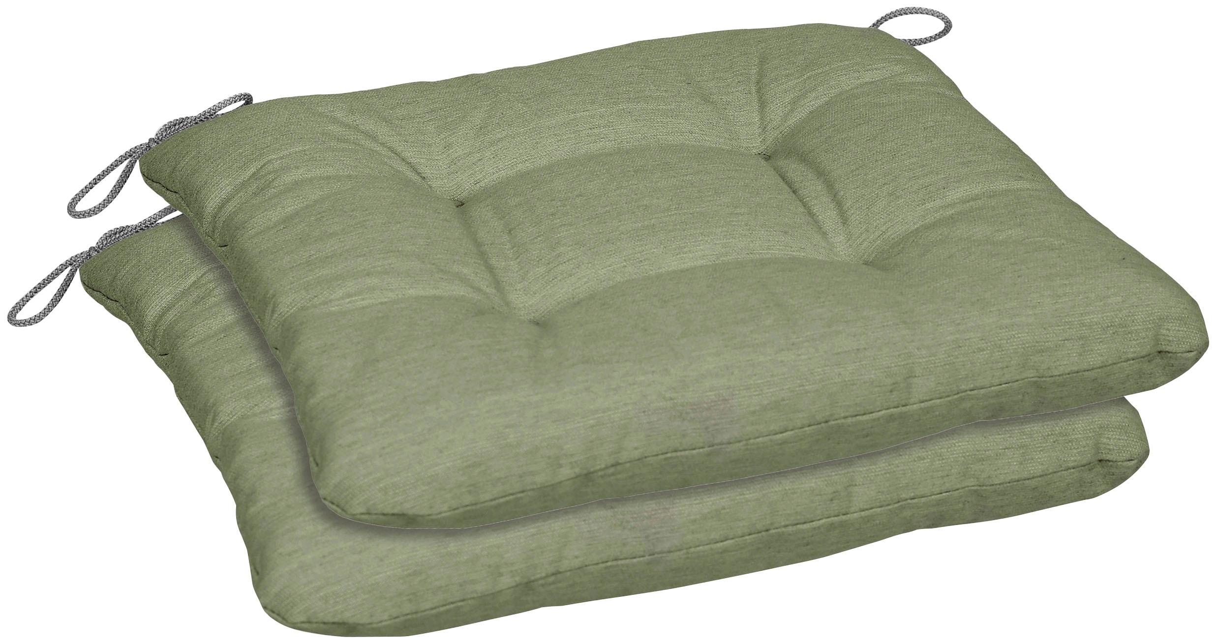 Sitzkissen GO-DE "Carina", grün, B:38cm H:5cm L:38cm, Polyester, Dekokissen_Sitzkissen_Kissenhüllen, Sitzkissen, 2er Set, 38x38 cm