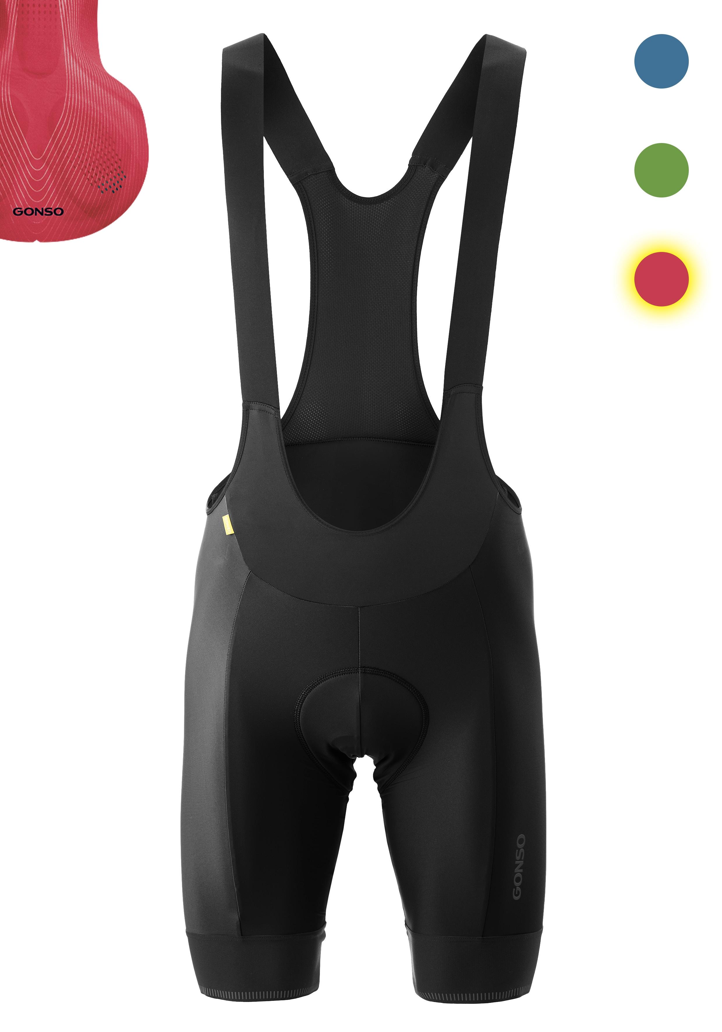 Fahrradhose Gonso "Sitivo Bib M", Herren, Gr. 4XL, NormalgrößEn, Rot, 65% Polyamid, 35% Elasthan, Hosen Fahrradhose, Herren Radhose, Radlerhose Mit Speziellem Sitzpolster, Tight Fit