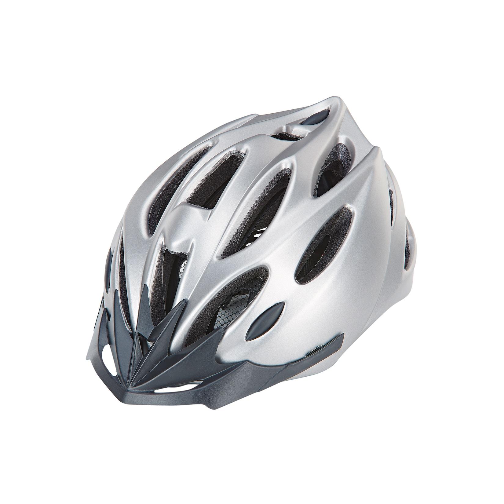 Prophete Erwachsenen-Fahrradhelm, Inmold, Größe: 58-61 cm, 240 g, Farbe: silber-grau mit Reflexstreifen