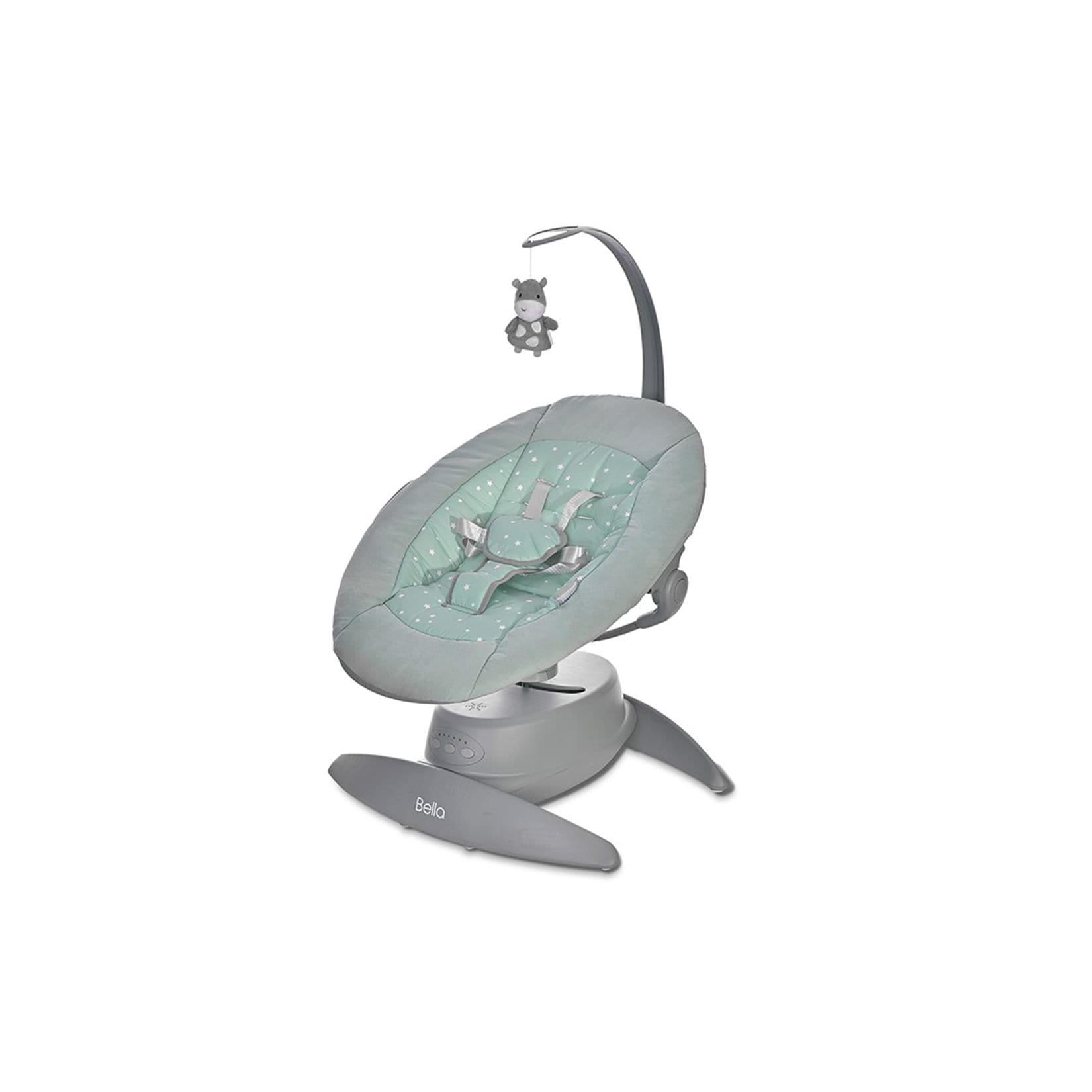 Lorelli Babywippe Bella Spielbogen Schaukelfunktion Melodien 360-Grad-Drehung grün