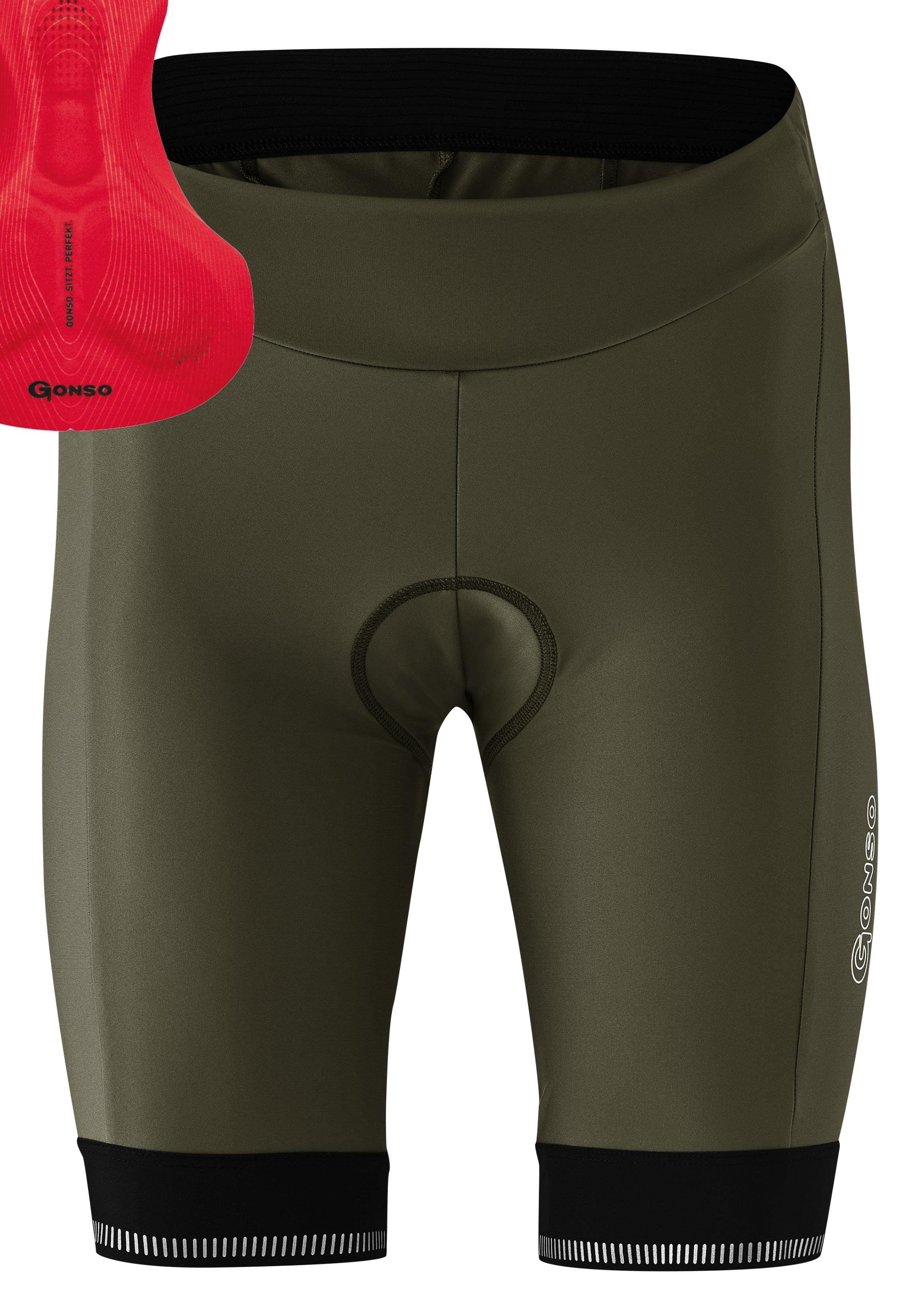 Fahrradhose Gonso "Sitivo W", Damen, Gr. 34, NormalgrößEn, Rot, 65% Polyamid, 35% Elasthan, Hosen Fahrradhose, Damen Radhose, Radlerhose Mit Speziellem Sitzpolster, Tight Fit