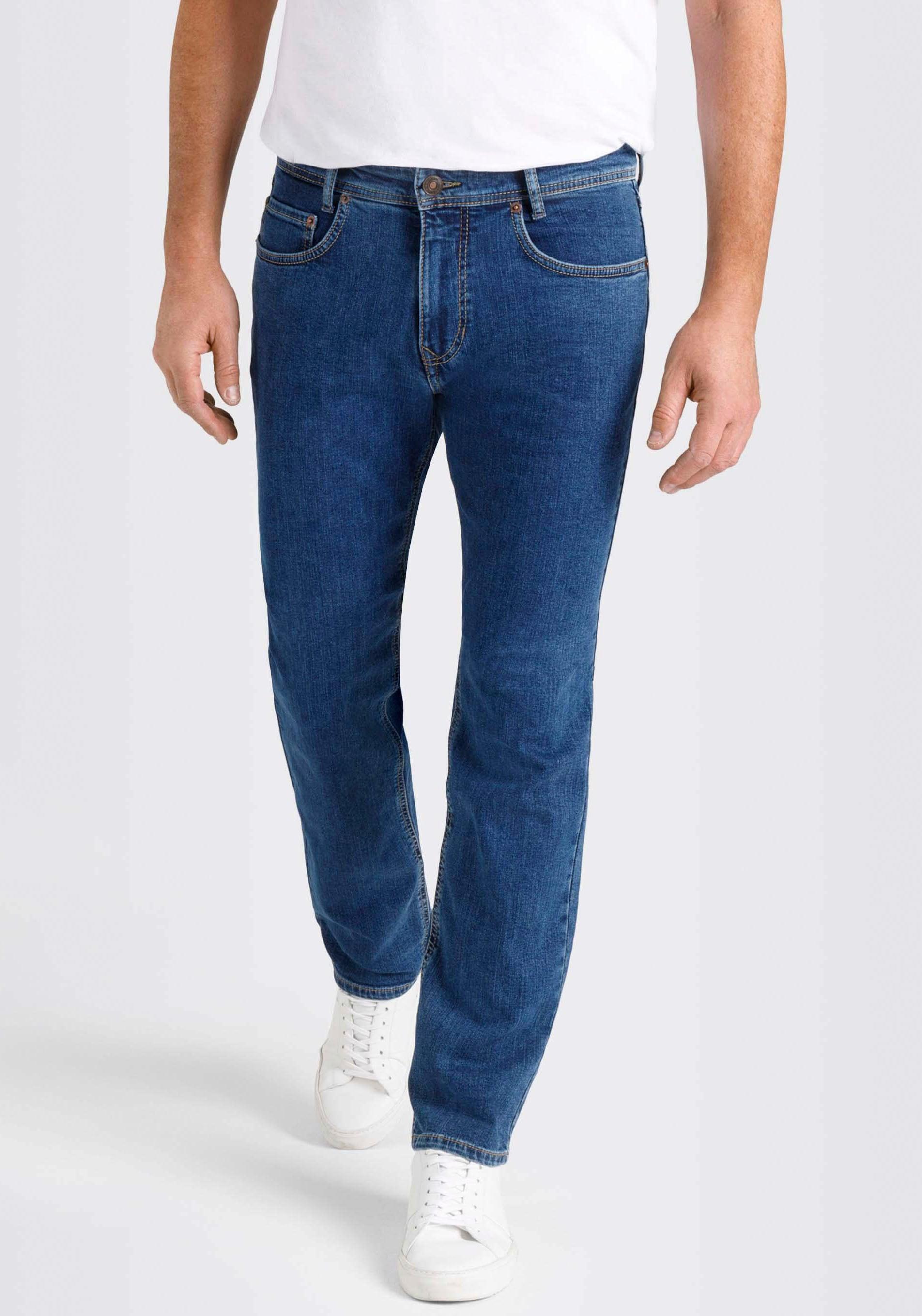 Straight-Jeans Mac "Arne", Herren, Gr. 30, LäNge 34, Blau (Blau Light Used), Denim/Jeans, Obermaterial: 97% Baumwolle, 3% Elasthan, Gerade, Jeans Straight-Jeans, In Gepflegter Optik, Mit Stretch