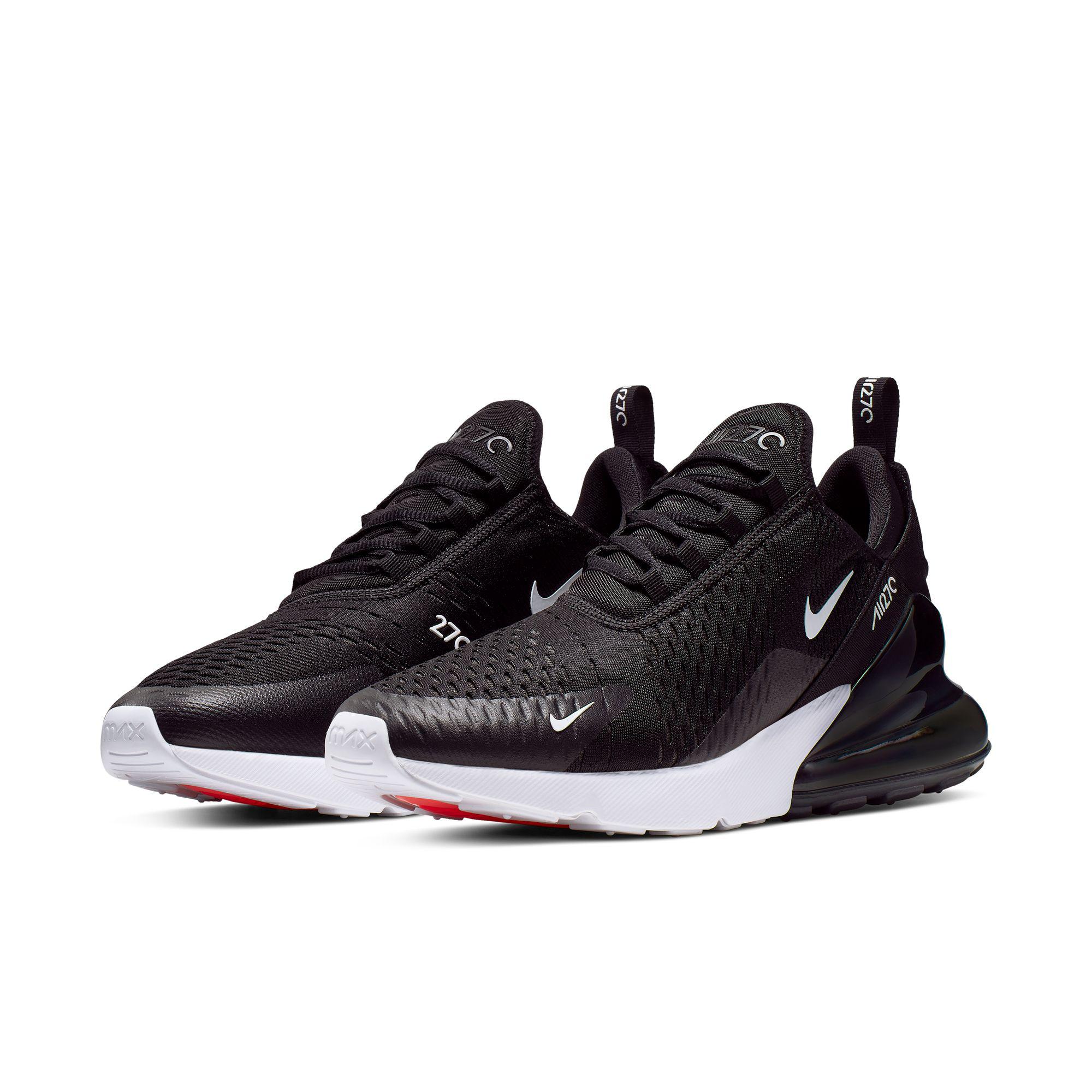 Sneaker Nike Sportswear "Nike Air Max 270", Herren, Gr. 43, Schwarz-Weiß (Schwarz, Anthrazit, Weiß, Solar Rot), Synthetik, Textil, Schuhe Sneaker