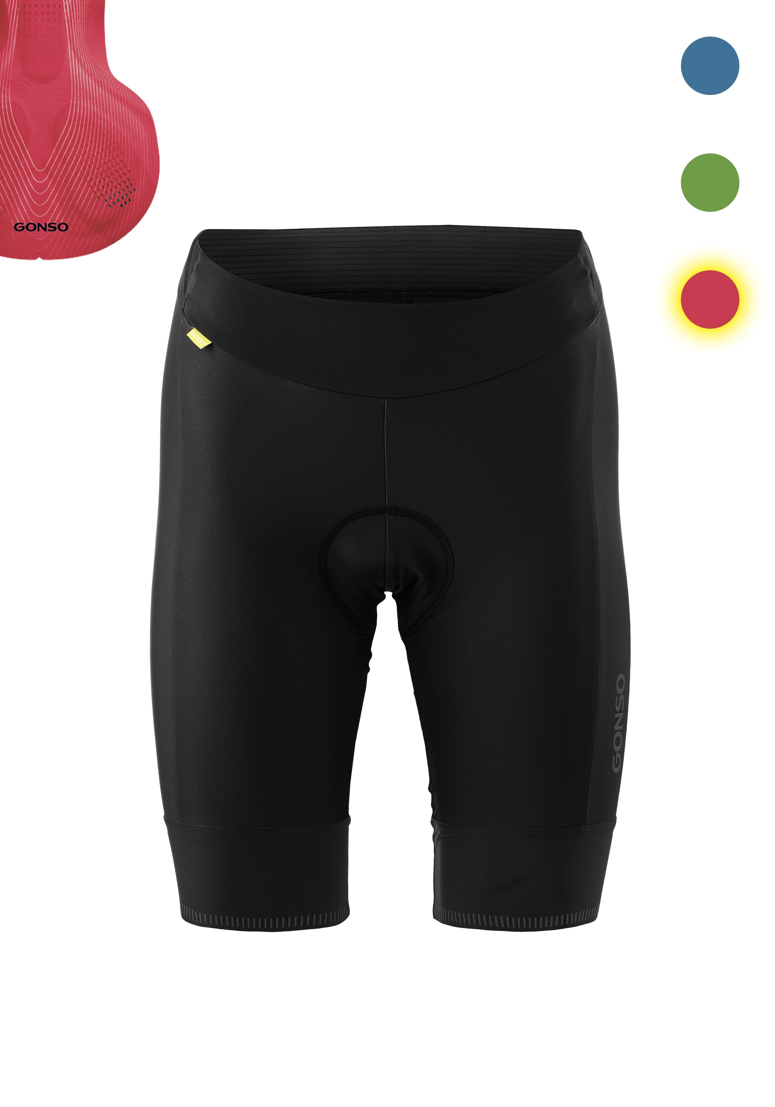 Fahrradhose Gonso "Sitivo W", Damen, Gr. 48, NormalgrößEn, Rot, 65% Polyamid, 35% Elasthan, Hosen Fahrradhose, Damen Radhose, Radlerhose Mit Speziellem Sitzpolster, Tight Fit