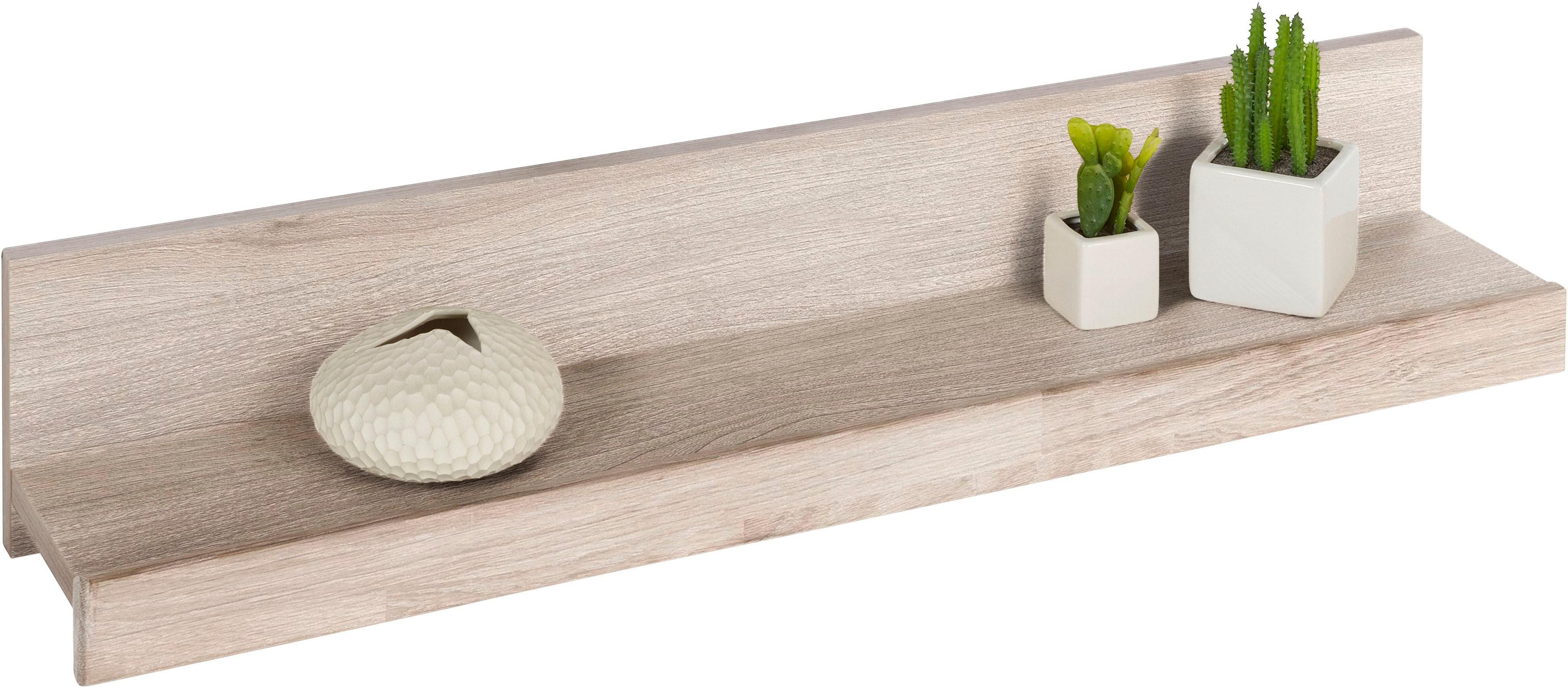 Wandregal OTTO HOME "Silkeborg", weiß (eiche weiß gekalkt teilmassiv), B:90cm H:16cm T:17cm, Holz teilmassiv, Regale, Wandregal, 2er-Set