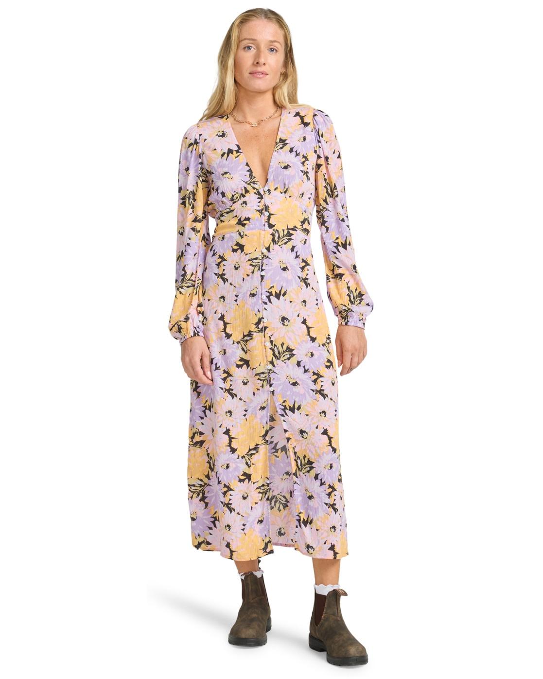 Sommerkleid BILLABONG "Cool Night", Damen, Gr. S, US-Größen, bunt (multico), Obermaterial: 100% Viskose;, Kleider Sommerkleid