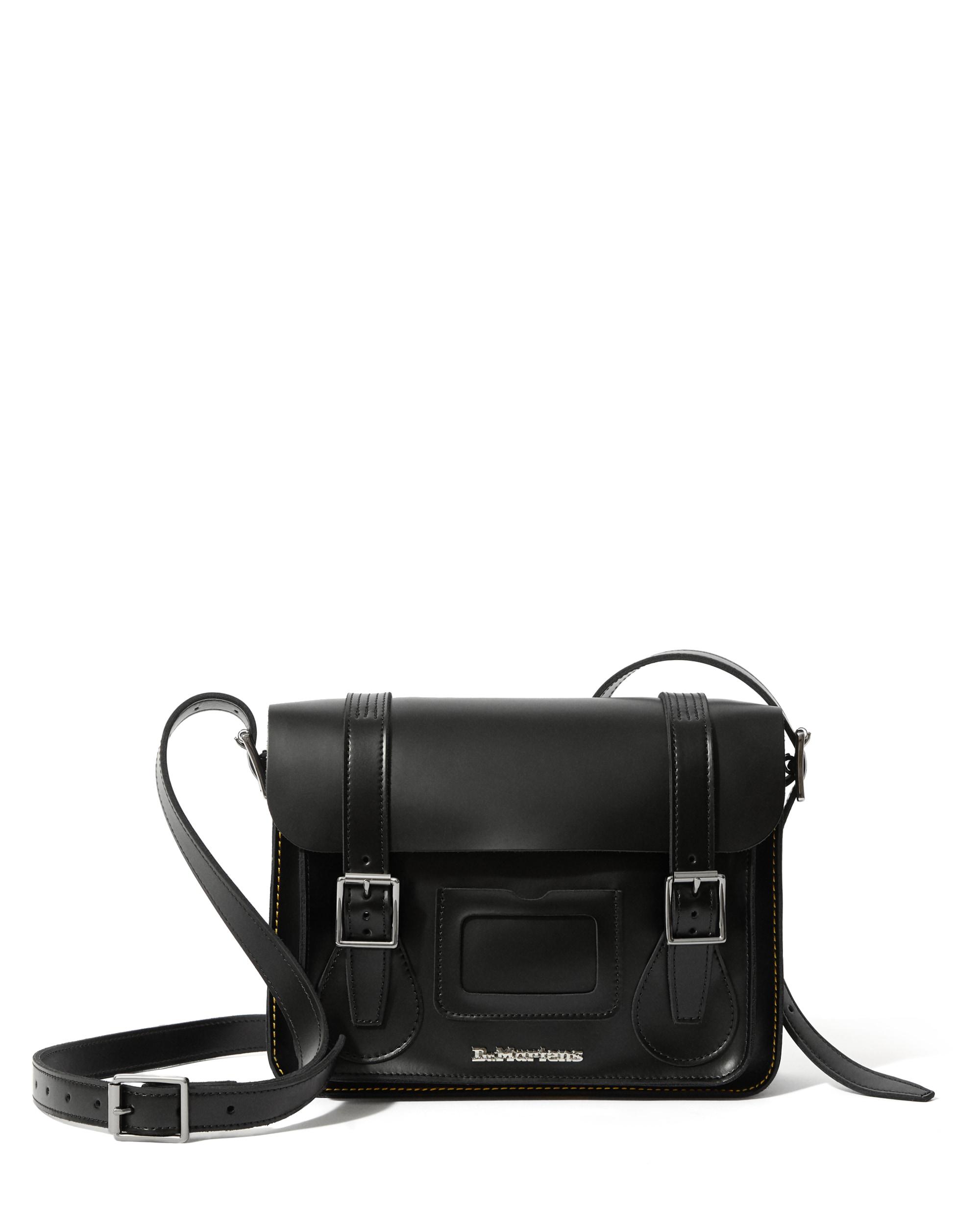 Satchel Dr. Martens "Satchel Bag", Herren, Gr. B/H/T: 28Cm X 20,5Cm X 7,5Cm, Schwarz, Leder, Taschen, UmhäNgetasche, Schultertasche, Messenger Bag