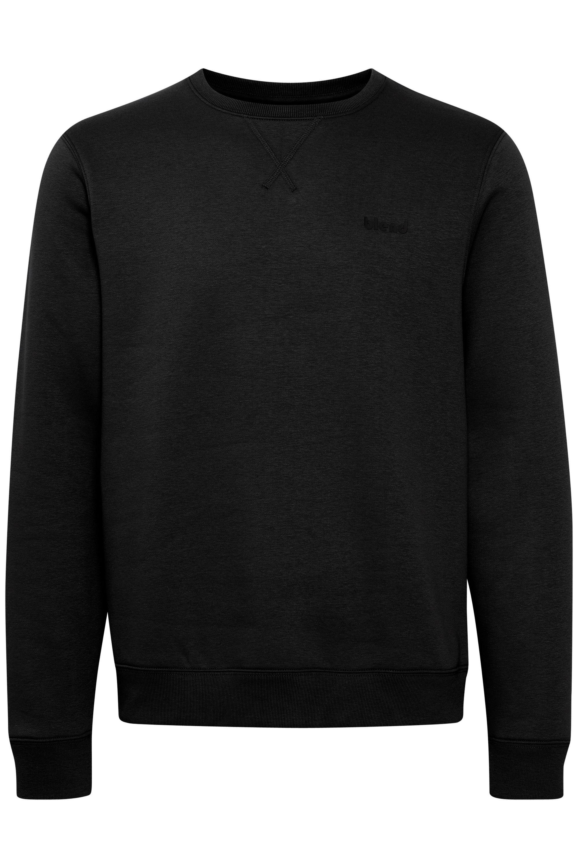 Longpullover Blend "Sweatshirtpullover Bhdownton", Herren, Gr. M, Blau (Schwarz Navy), Obermaterial: 50% Baumwolle Co. 50% Polyester Pes., Sweatshirts Longpullover