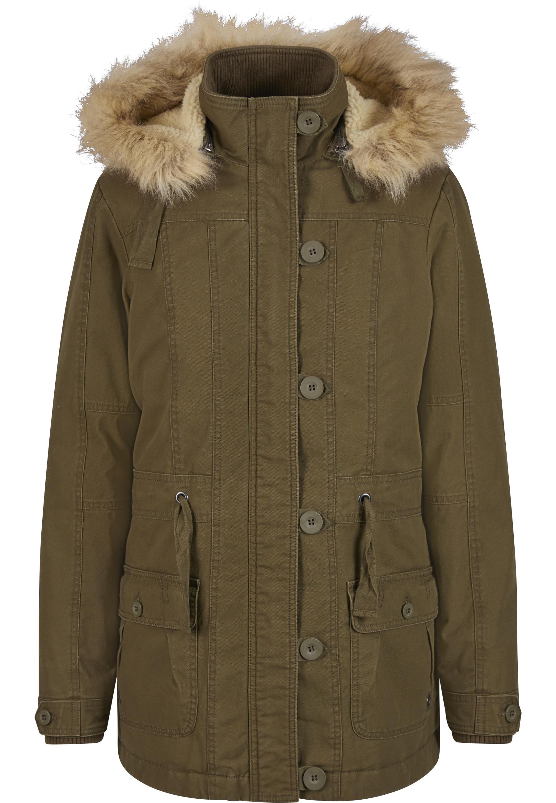 Parka Brandit "Brandit Brandit Women Nila Winterparka", Damen, Gr. 3XL, Olive, 100% Baumwolle, Unifarben, Normal, Ohne Ausschnitt, Jacken Parka