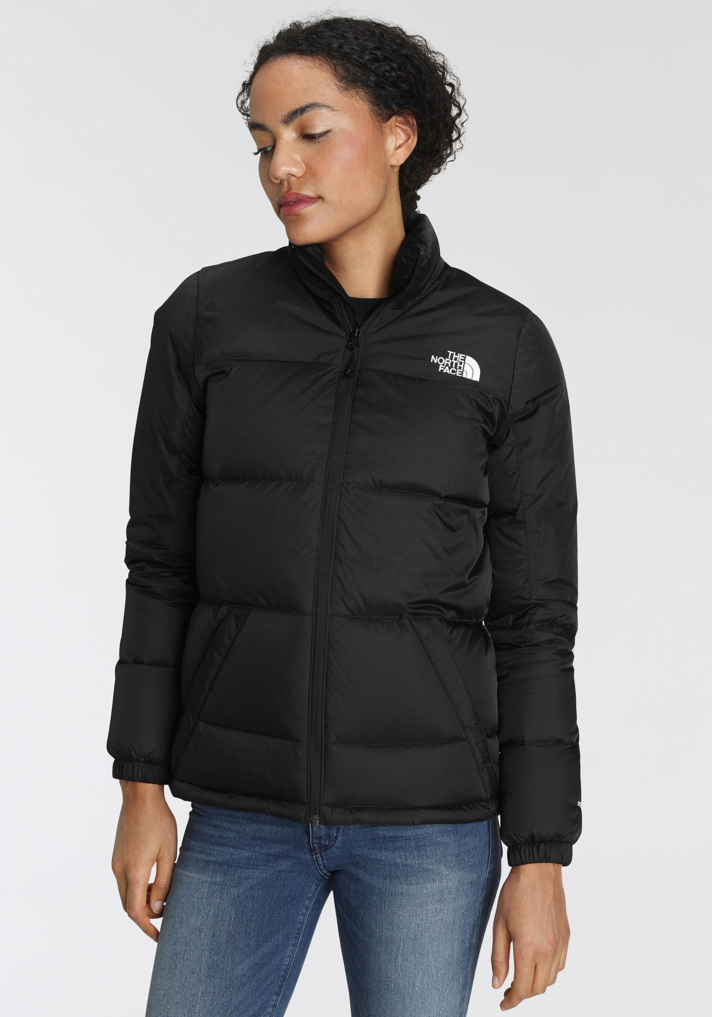 Daunenjacke The North Face "Diablo", Damen, Gr. Xl (42), Schwarz, Obermaterial: 100% Nylon. Futter: 100% Nylon. FüLlung: 90% Daunen, 10% Federn, Elastischer Bund, Jacken Daunenjacke, FüR Wandern, Winddicht, Wasserabweisend, Atmungsaktiv