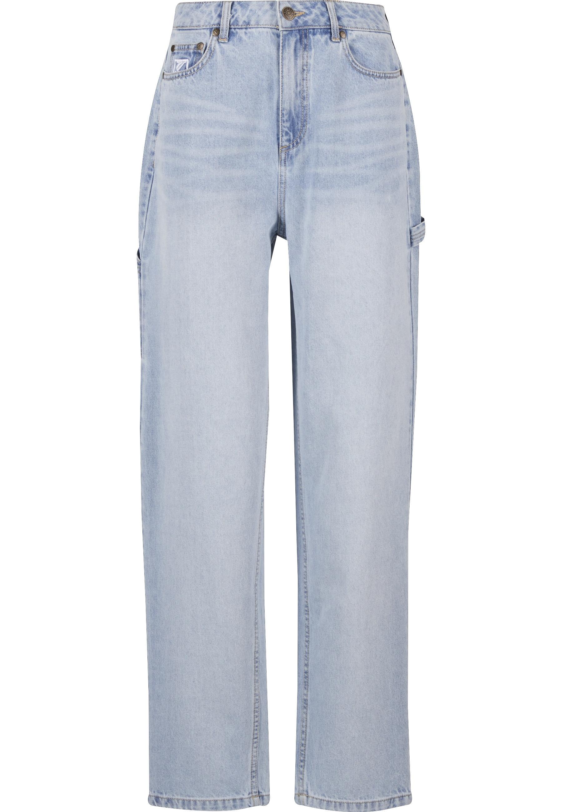 Bequeme Jeans Karl Kani "Karl Kani Karl Kani Og Baggy Workwear Denim", Damen, Gr. 29, NormalgrößEn, Lightblau, 100% Baumwolle, Unifarben, Jeans