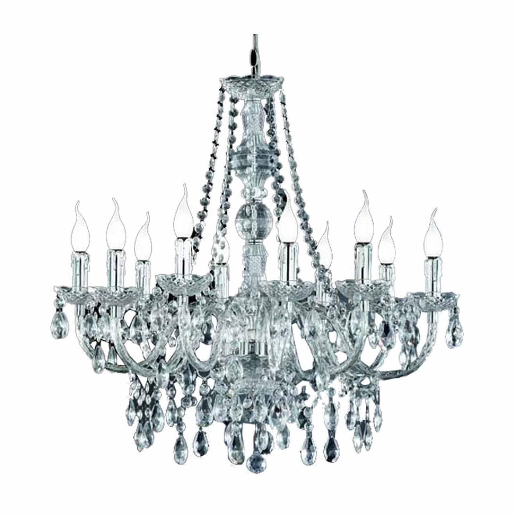 REALITY TRIO Reality Sassari Kronleuchter, 10-flammig ~ klar