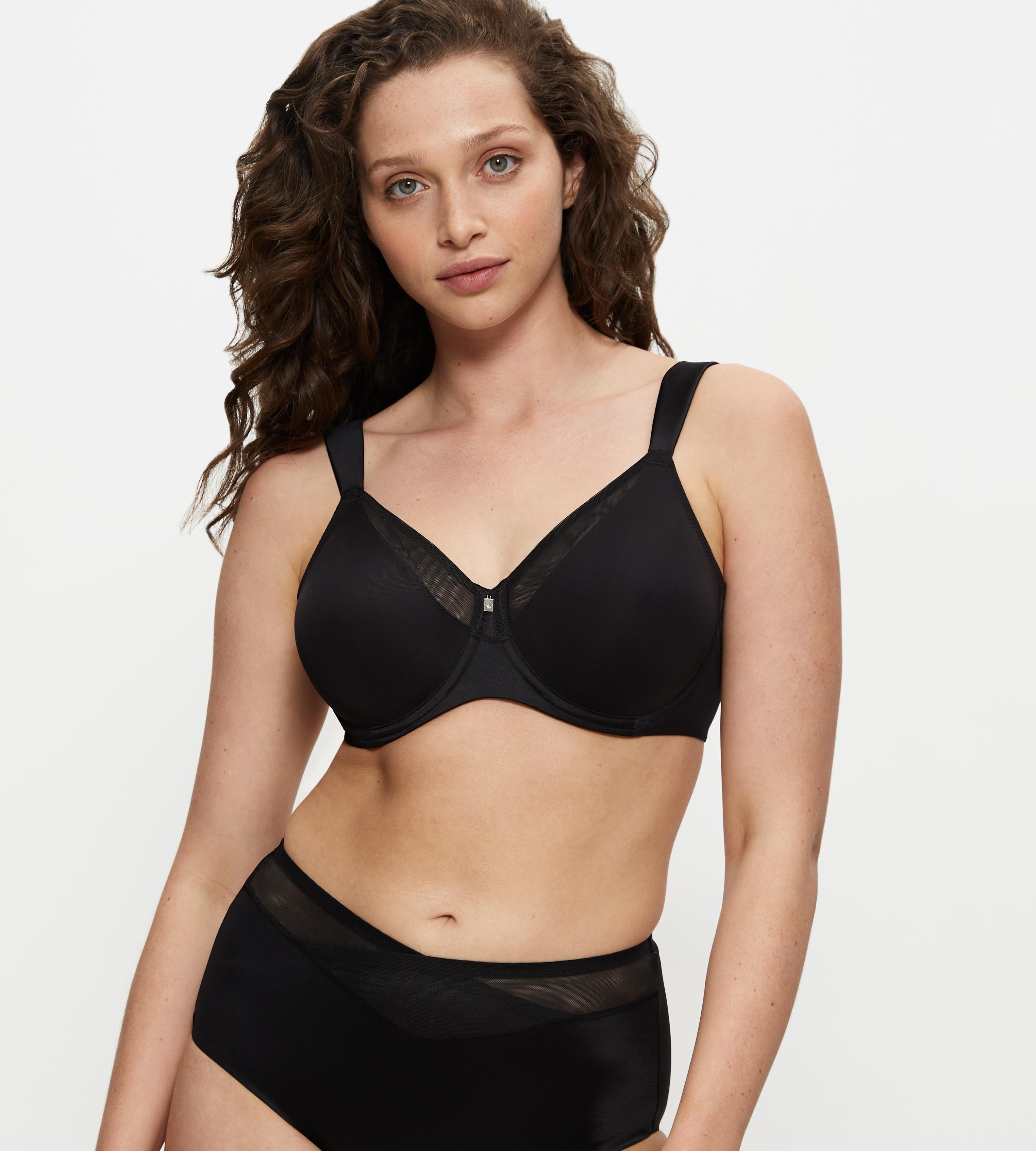 Minimizer-Bh Triumph "True Shape Sensation", Damen, Gr. 85, Cup F, Schwarz, Jersey, Obermaterial: 65% Polyamid, 26% Elasthan (Lycra), 9% Polyester, Bhs Minimizer-Bh, Verkleinert Die Brust Optisch Um Eine Cup-GrößE