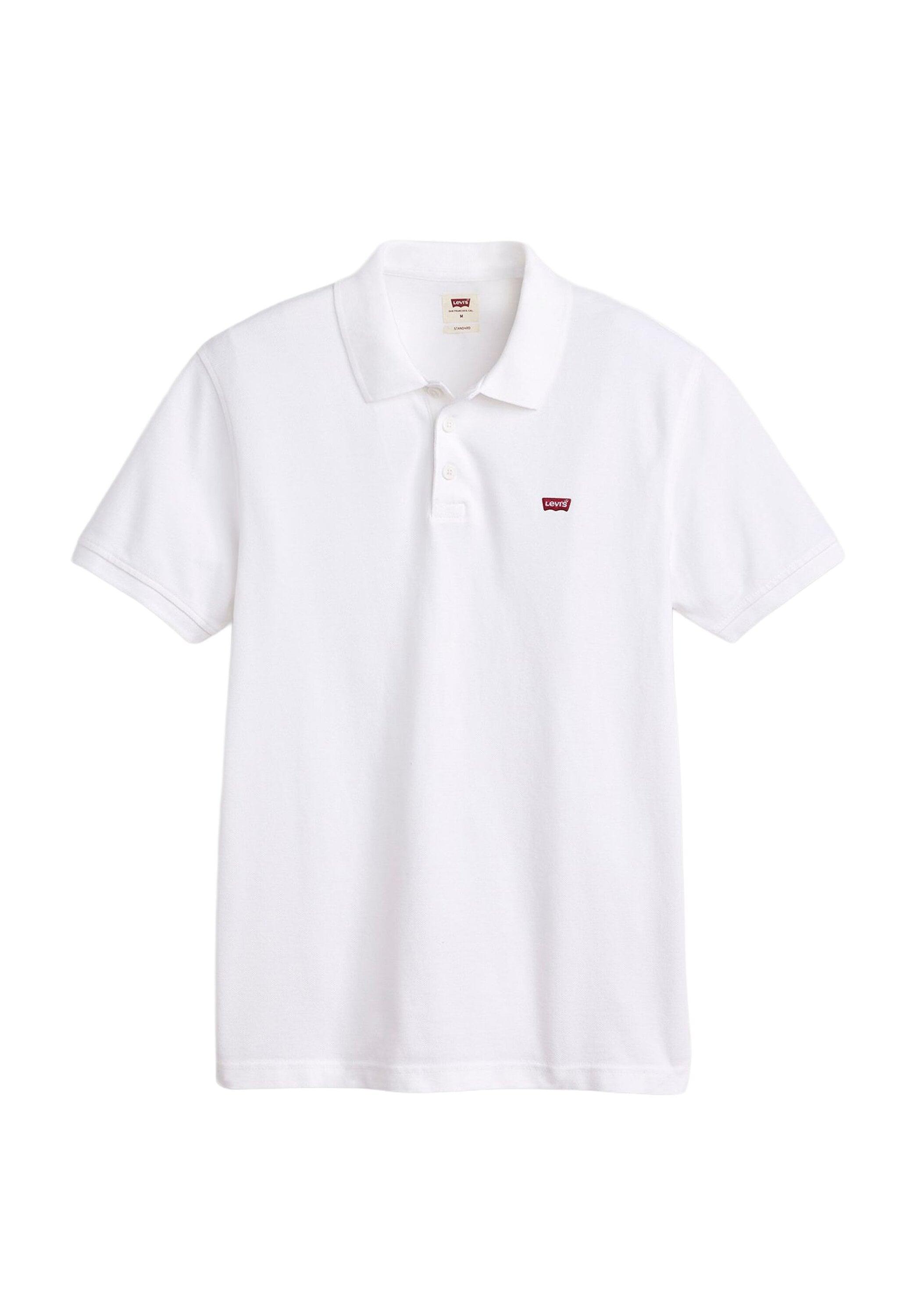 Poloshirt Levi's "Poloshirt Housemark Polo 1Er Pack", Herren, Gr. Xl, Weiß, Obermaterial: 100% Baumwolle Co., Shirts
