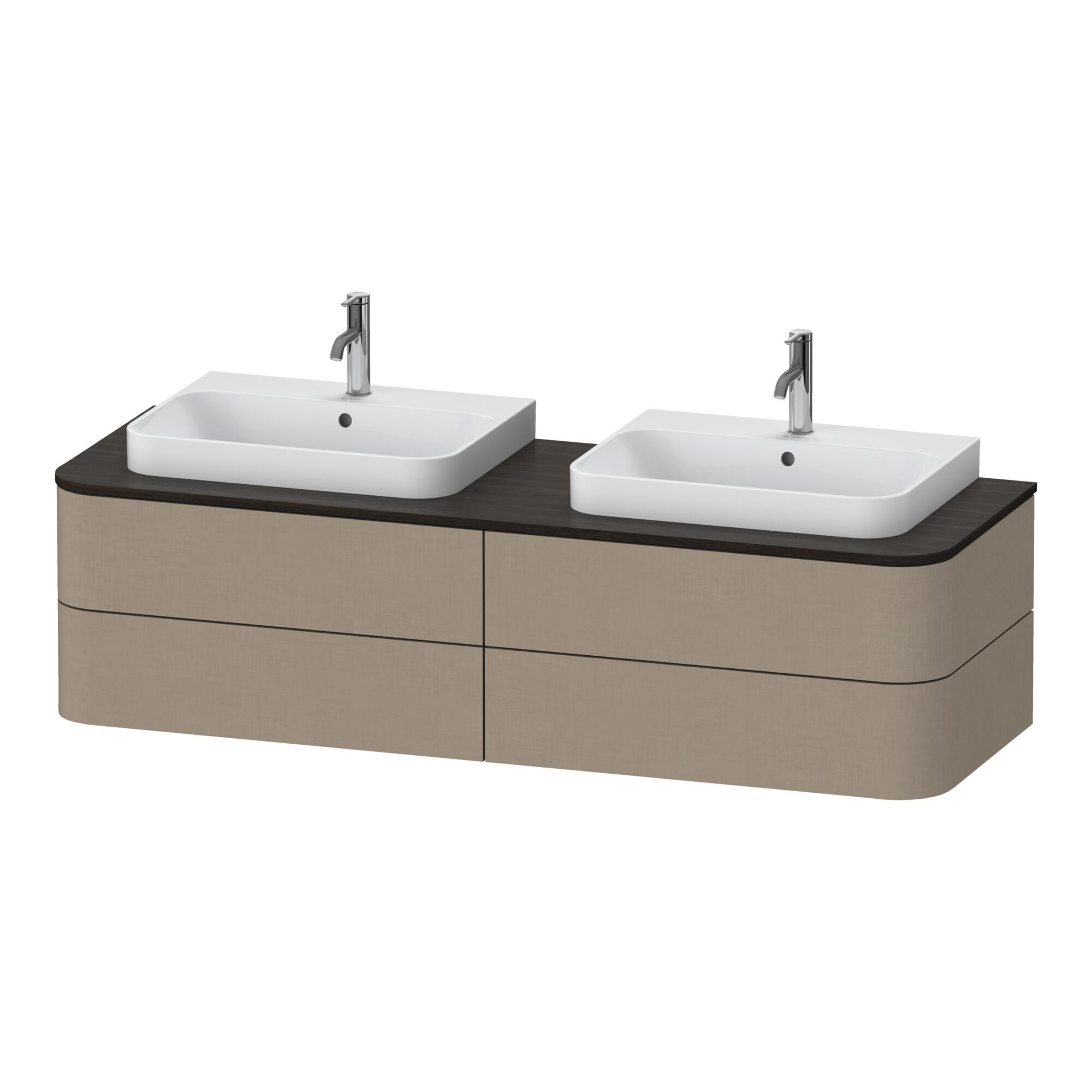 Duravit Waschtischunterschrank O. Es Happy D.2 Plus 40,8X160Cm, 4 SchubkäSten, Bp B, Leinen (HP4974B75750010)