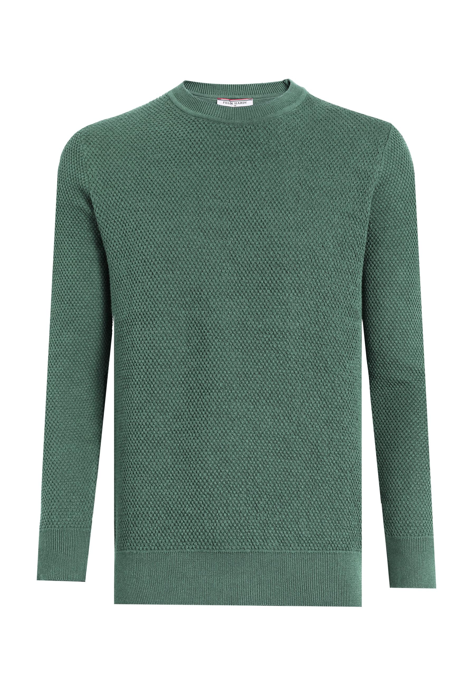 Rundhalspullover Felix Hardy "Pullover Mit Rundhalsausschnitt", Herren, Gr. Xl, GrüN, 100% Baumwolle, Pullover Rundhalspullover