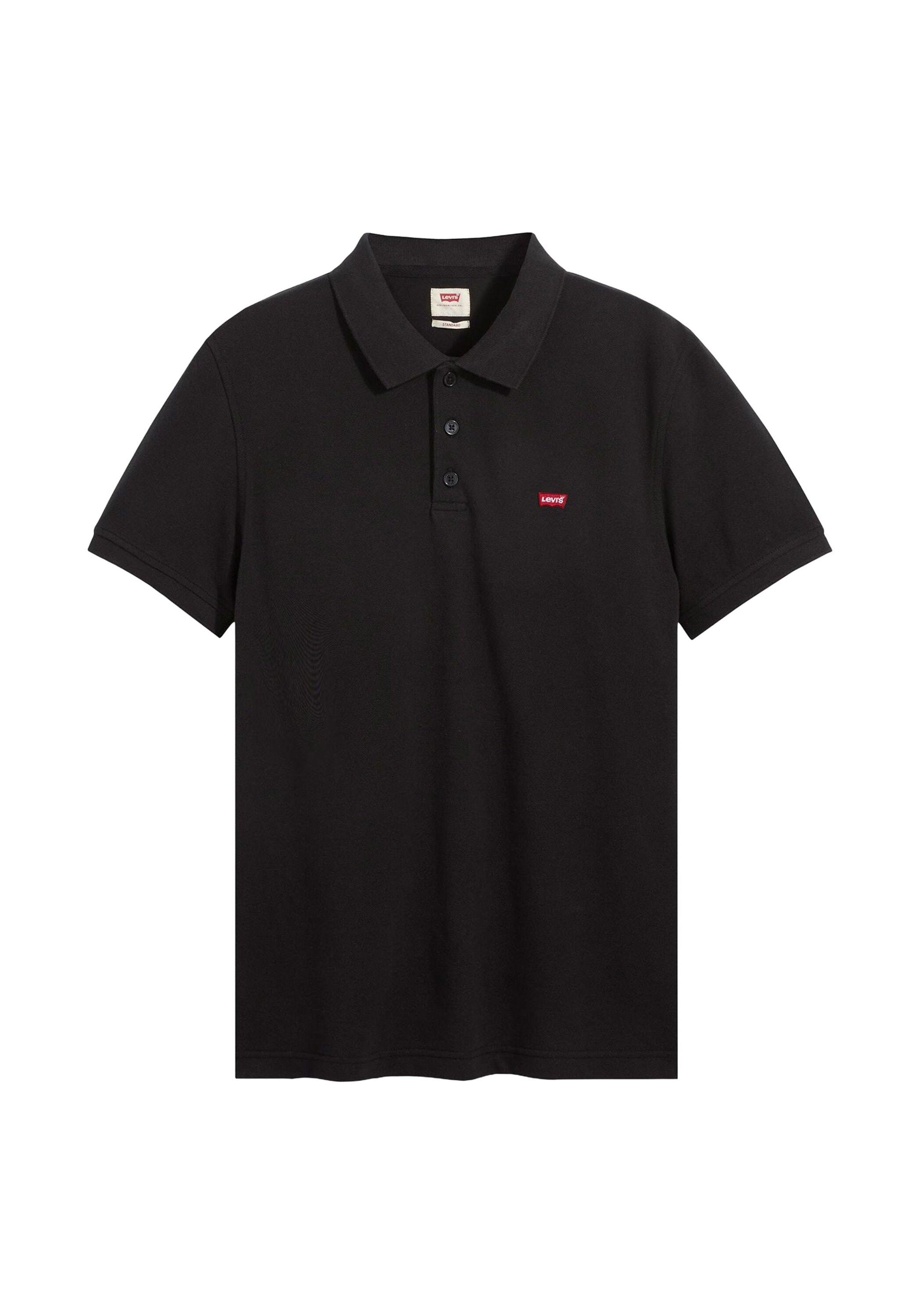 Poloshirt Levi's "Poloshirt Housemark Polo 1Er Pack", Herren, Gr. L, Schwarz, Obermaterial: 100% Baumwolle Co., Shirts