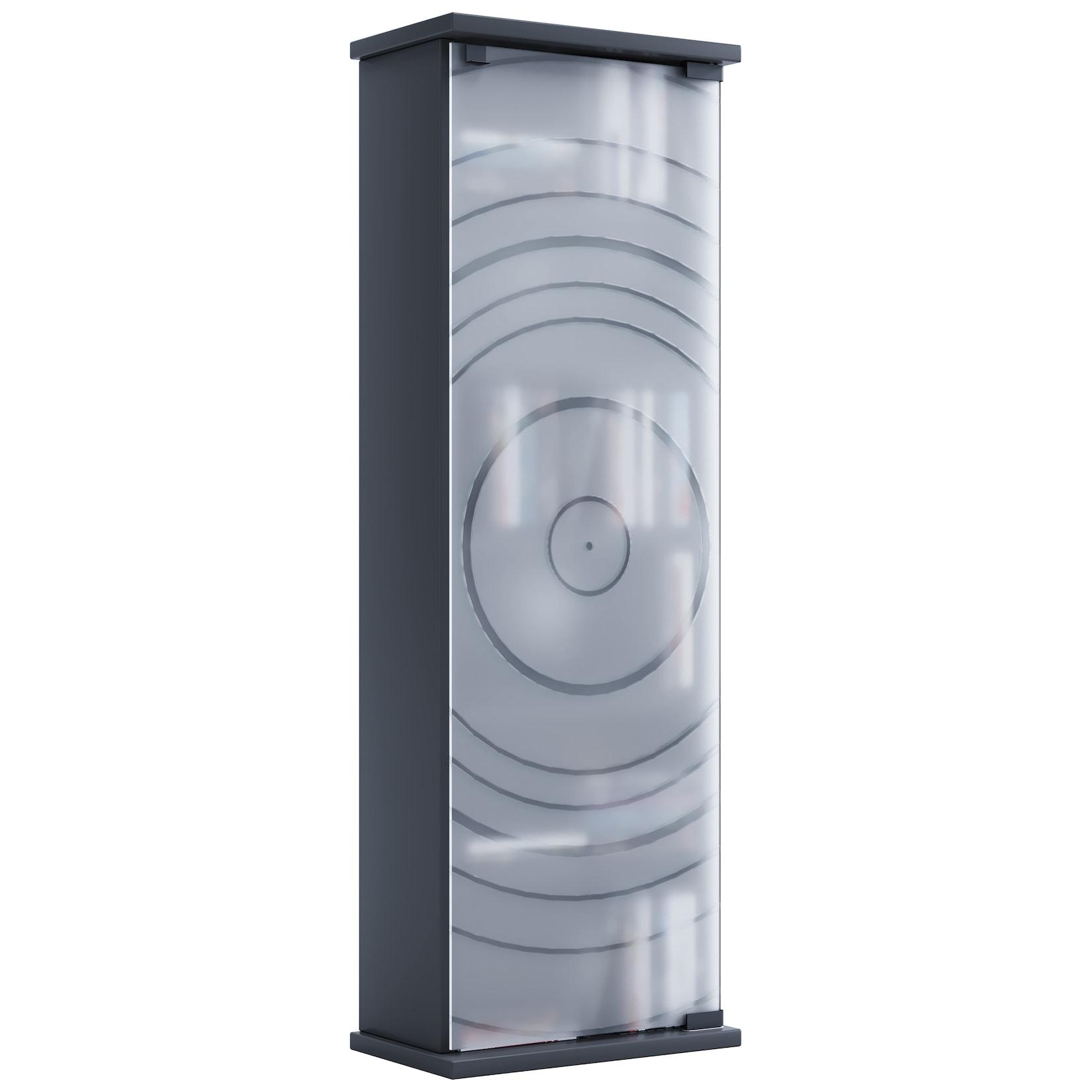 Vcm Holz CD DVD Stand Regal Platzsparender CD Schrank Mit 1 Esg-SicherheitsglastüR FüR 150 Cds Oder 65 Dvds MaßE: H. 92 X B. 31 X T. 18 Cm 5 Variable EinlegböDen – Tilano M