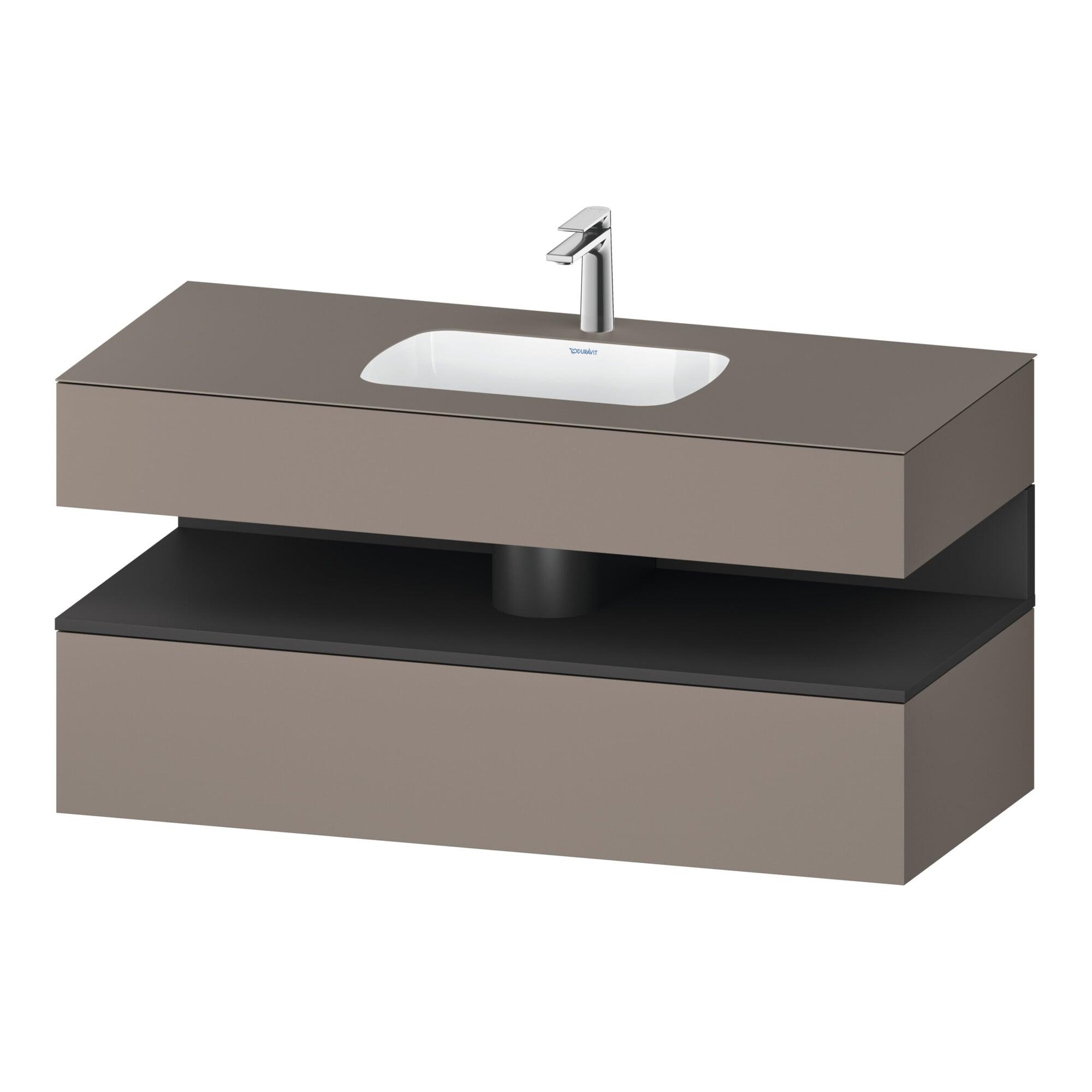 Duravit Einbauwaschtisch-MöBel-Set Qatego 120X55X60Cm, Gra M/Ba M, Kon-Wtu, B (QA4787049430010)