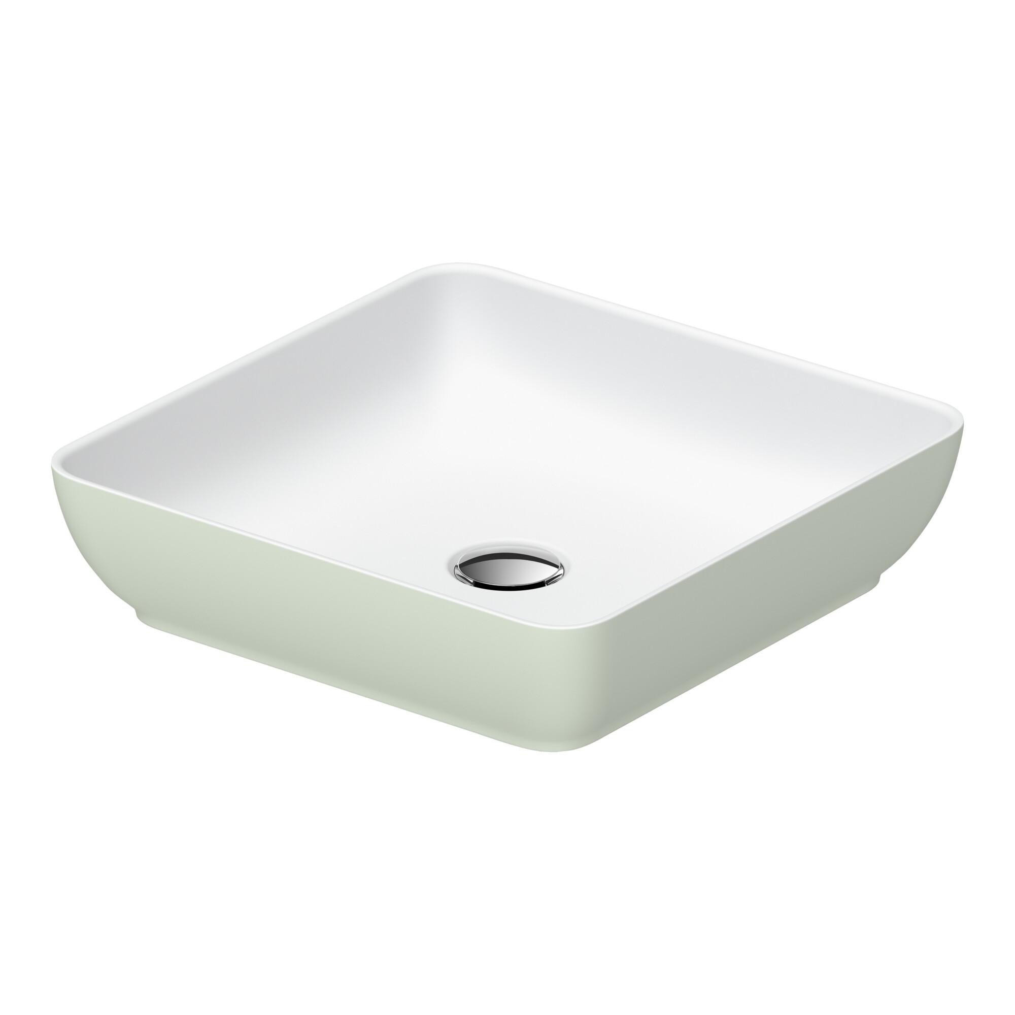 Duravit Aufsatzwaschtisch Durocast + Sivida 40X40Cm, I.Fa W M, Auß.Fa BlassgrüN Ma (266001FH00)