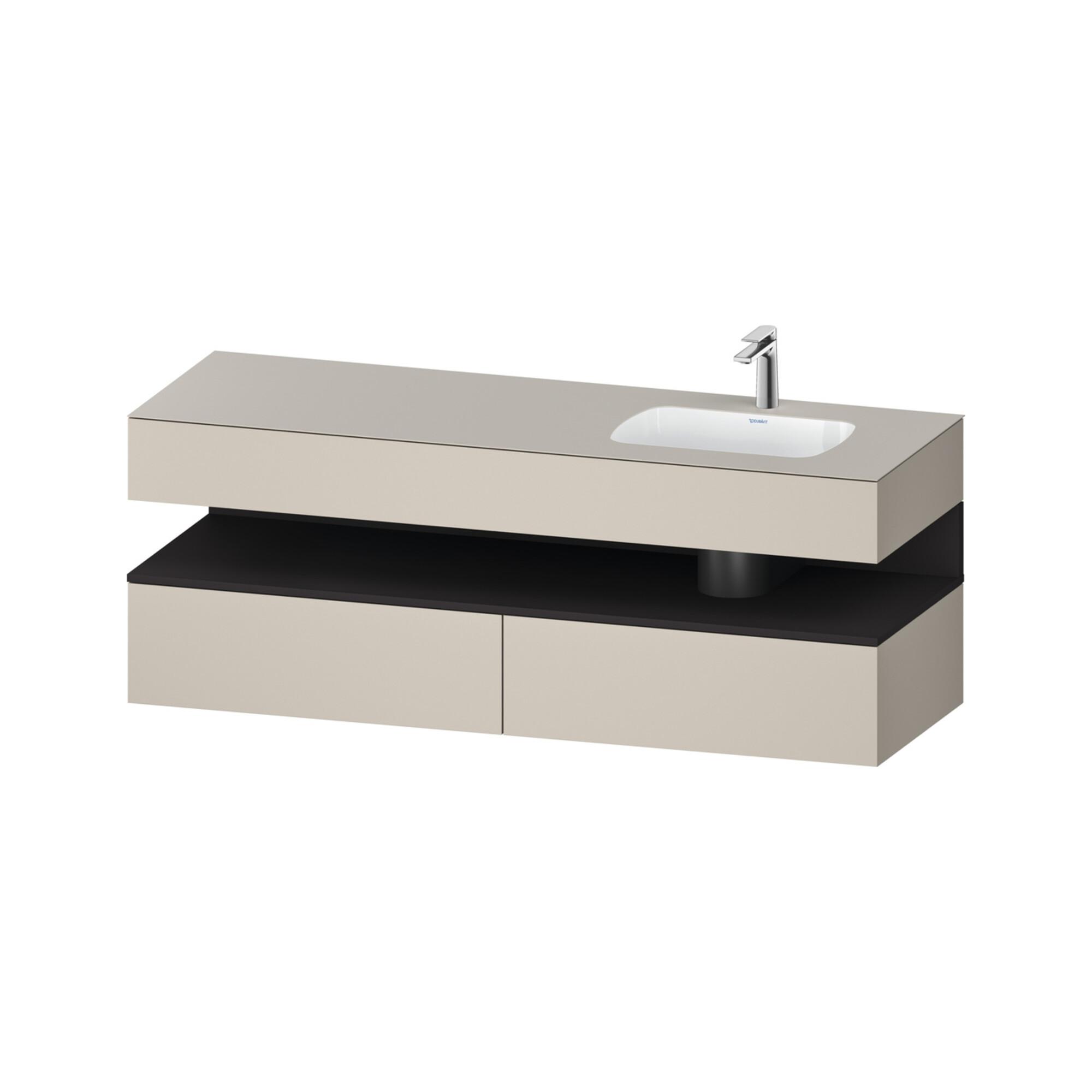 Duravit Einbauwaschtisch-MöBel-Set Qatego 160X50X60Cm, Kon-Wtu, B, B R, Gra M/Ta M (QA4796080910010)