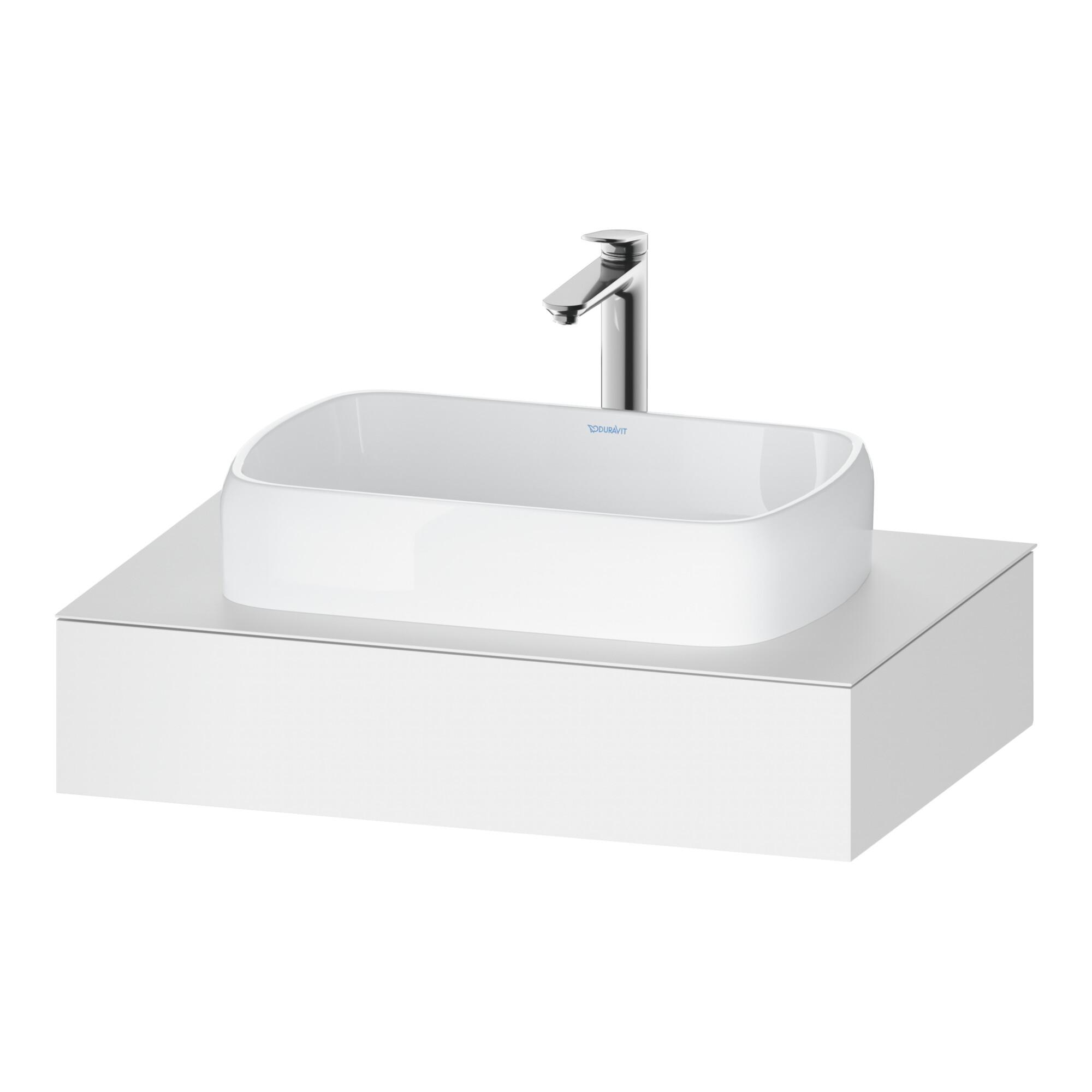 Duravit Konsole Qatego 80X55X17Cm, Weiß Matt, 1 Ausschnitt (QA4800018180000)