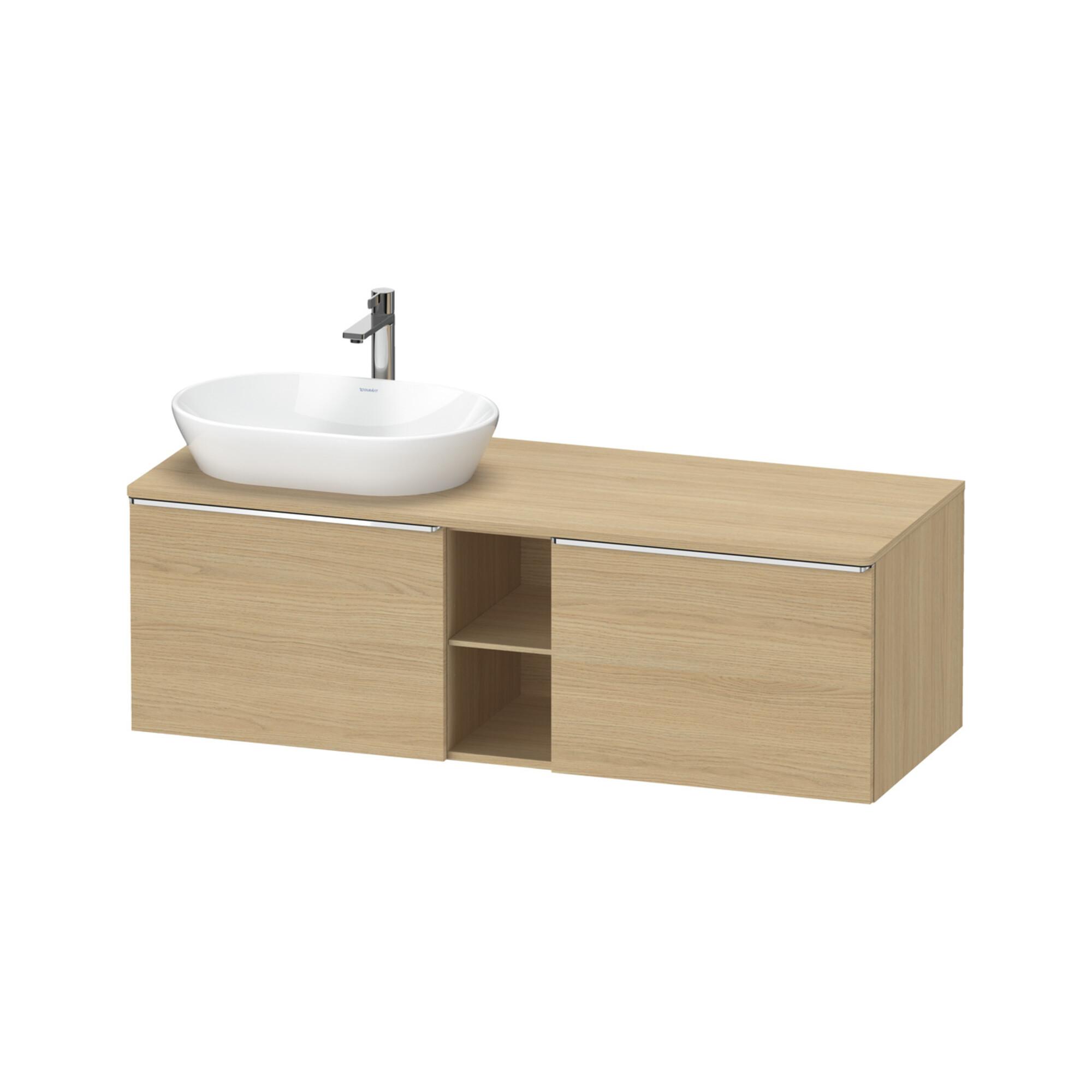 Duravit Waschtischunterschrank D-Neo 140X55Cm, 2 A, 1 Pl, B Li, Chr/Eiche Nat (DE4950L10300000)