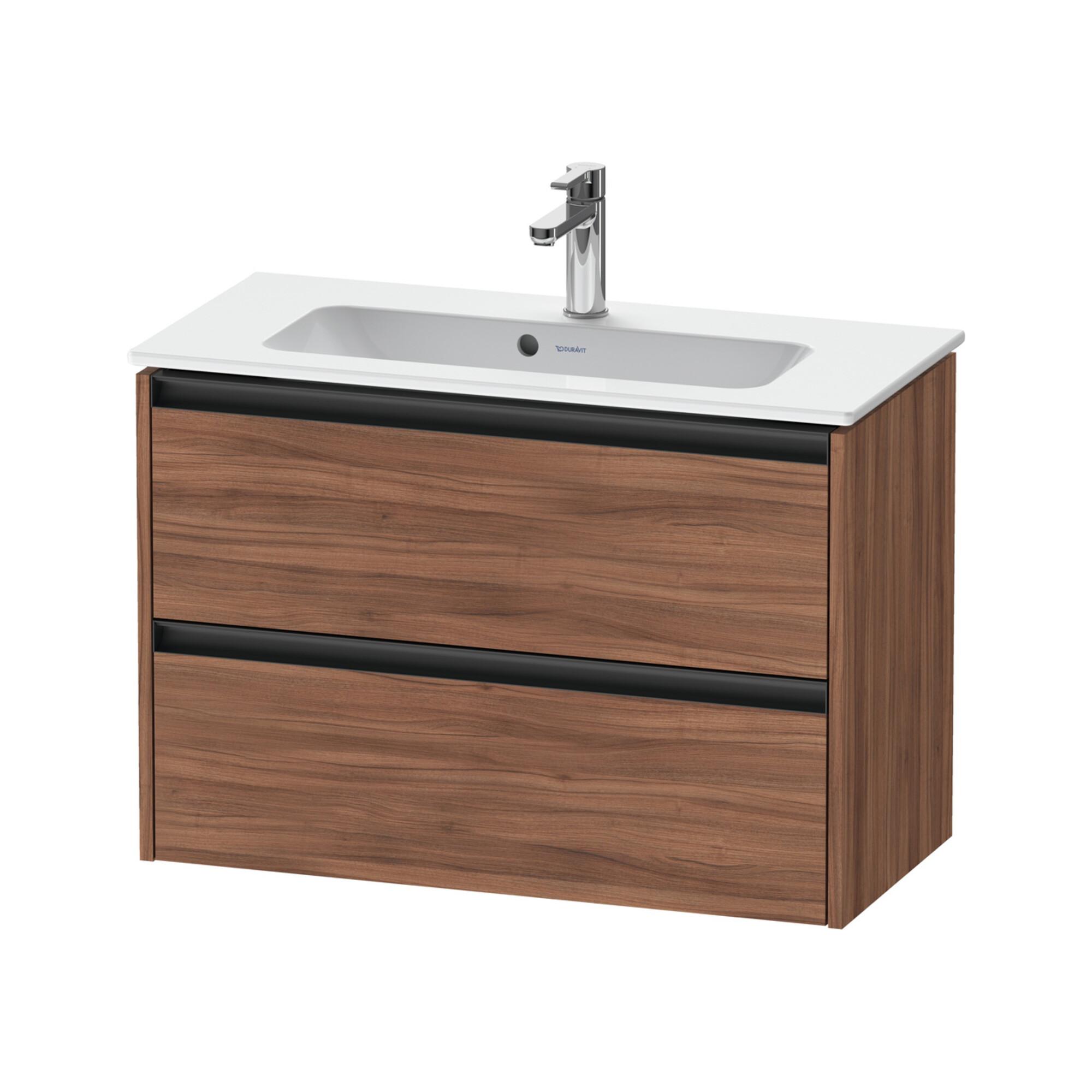 Duravit Waschtischunterschrank Ketho.2 Compact 81X39Cm, Nussb Nat, 2 Schub., WandhäNgend (K25256079790000)