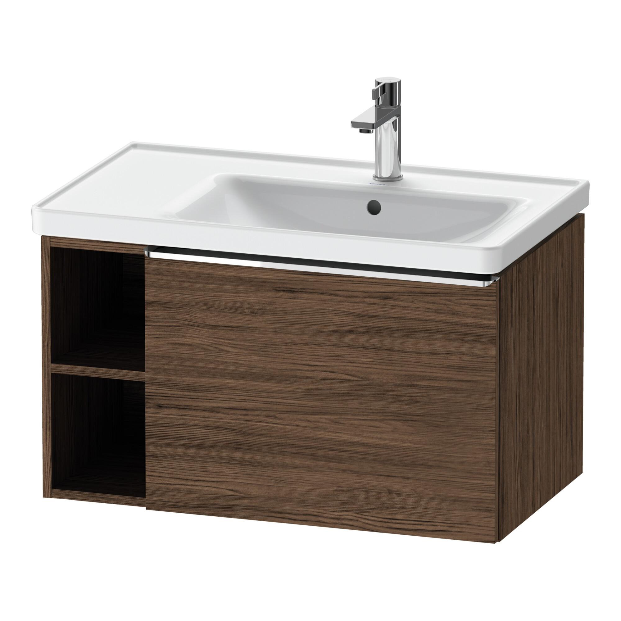 Duravit Waschtischunterschrank D-Neo 78,4X45,2Cm, 1 A, B Re, Chr/Nussb Dkl. (DE4257010210000)