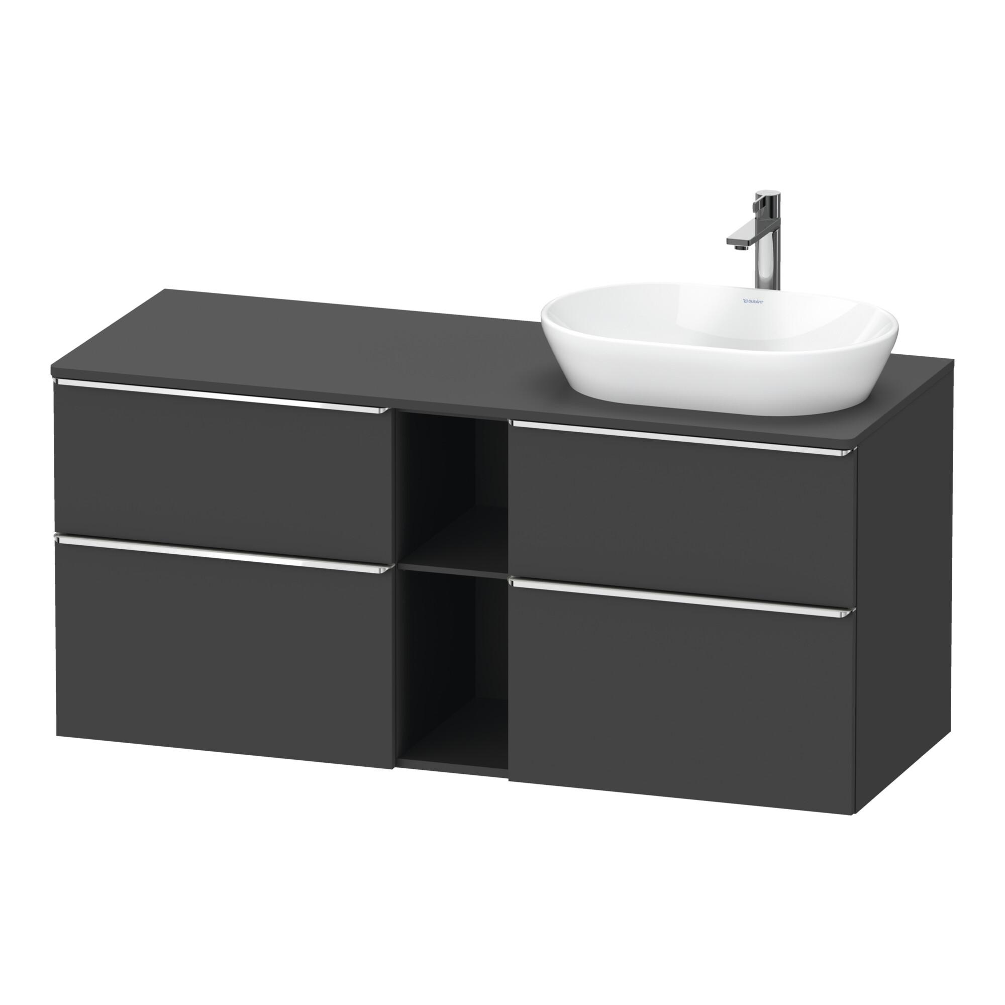 Duravit Waschtischunterschrank D-Neo 140X55Cm, 2 Sbk, 2 A, B Re, Chr/Grap Ma (DE4970R10490000)