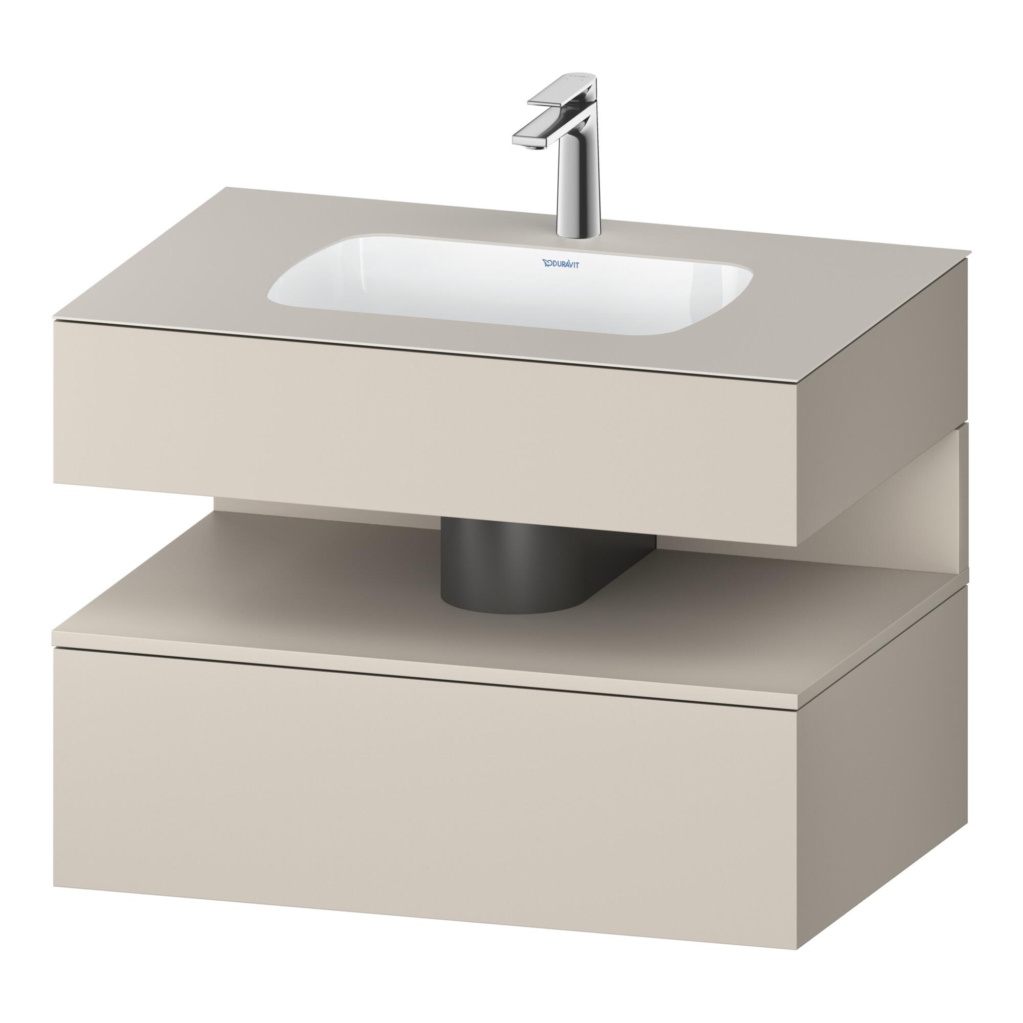 Duravit Einbauwaschtisch-MöBel-Set Qatego 80X55X60Cm, T Ma, Konsolen-Waschtischunterbau, Nischenb (QA4785091910010)