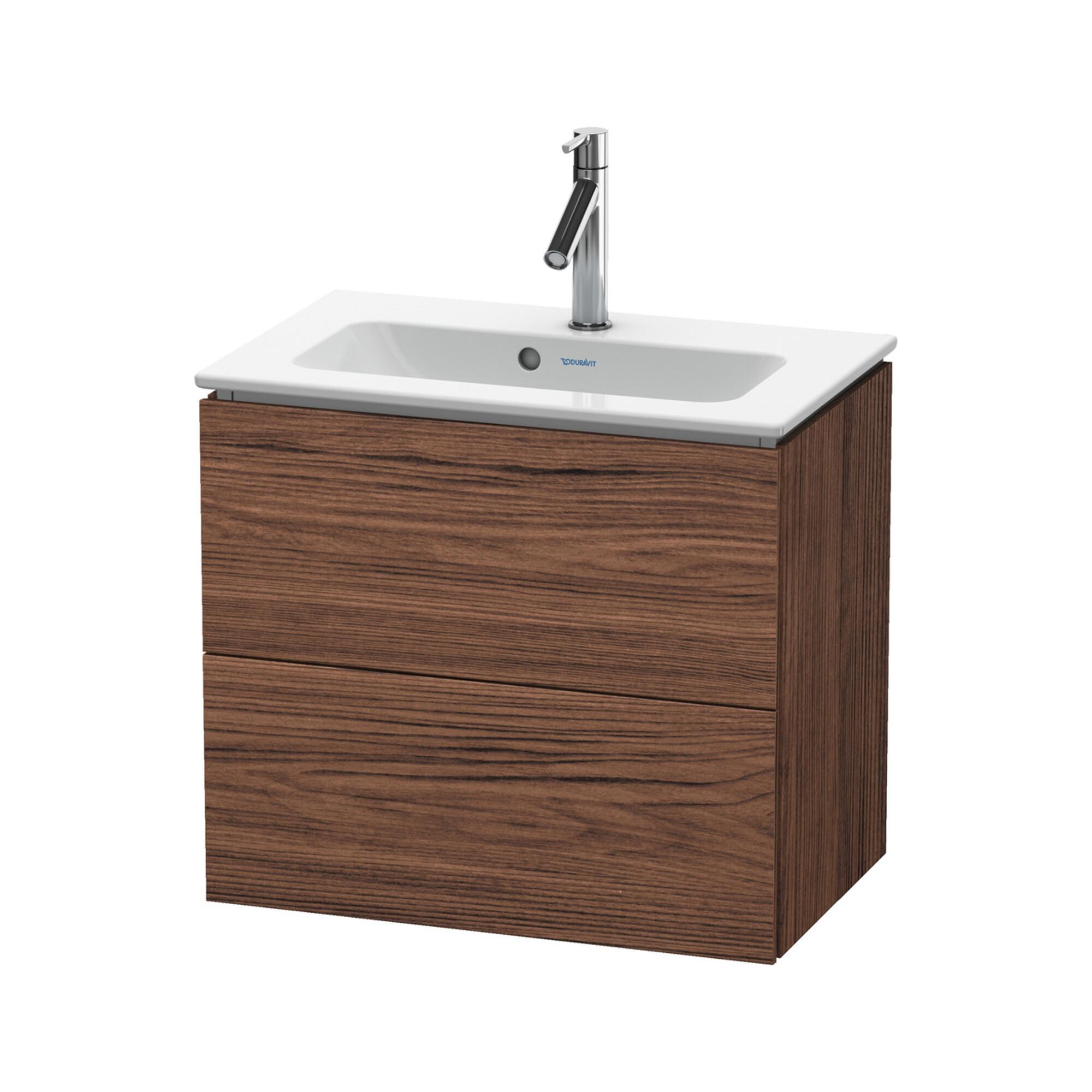Duravit Waschtischunterschrank Compact L-Cube 62X39,1Cm, Nussb Dkl., 2 Schub., WandhäNgend (LC625602121)