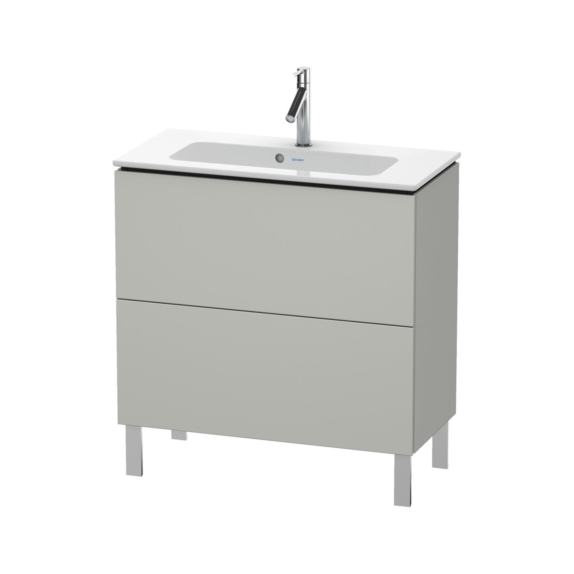 Duravit Waschtischunterschrank Compact L-Cube 82X39,1Cm, Betongr Ma, 2 Ausz., Stehend (LC667400707)